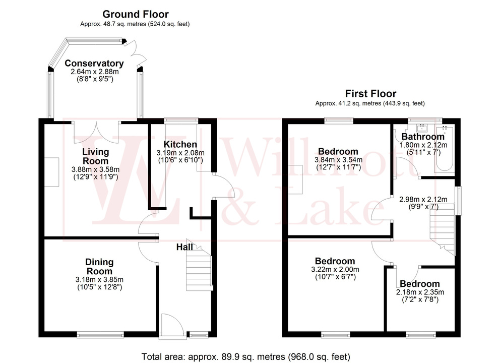 3 bed semi-detached house for sale in Cambridge Road, Stansted, Essex - Property floorplan