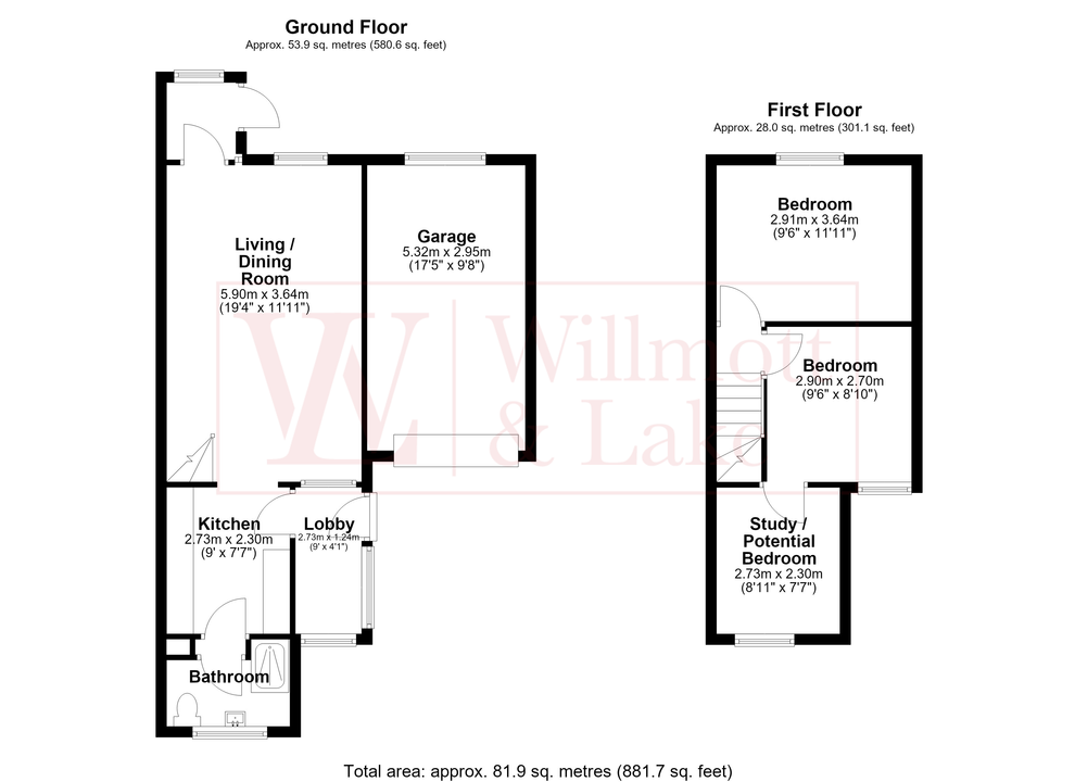 3 bed end of terrace house for sale in Birchanger Lane, Birchanger, Bishop's Stortford, Hertfordshire - Property floorplan