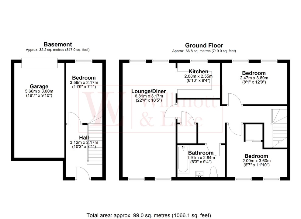 3 bed for sale in Cavell Drive, Bishop's Stortford, Hertfordshire - Property floorplan