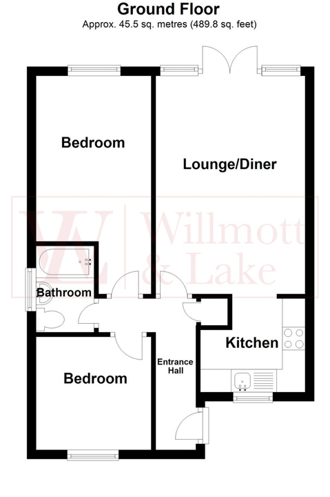 2 bed apartment for sale in Granary Court, Haslers Lane, Dunmow, Essex - Property floorplan