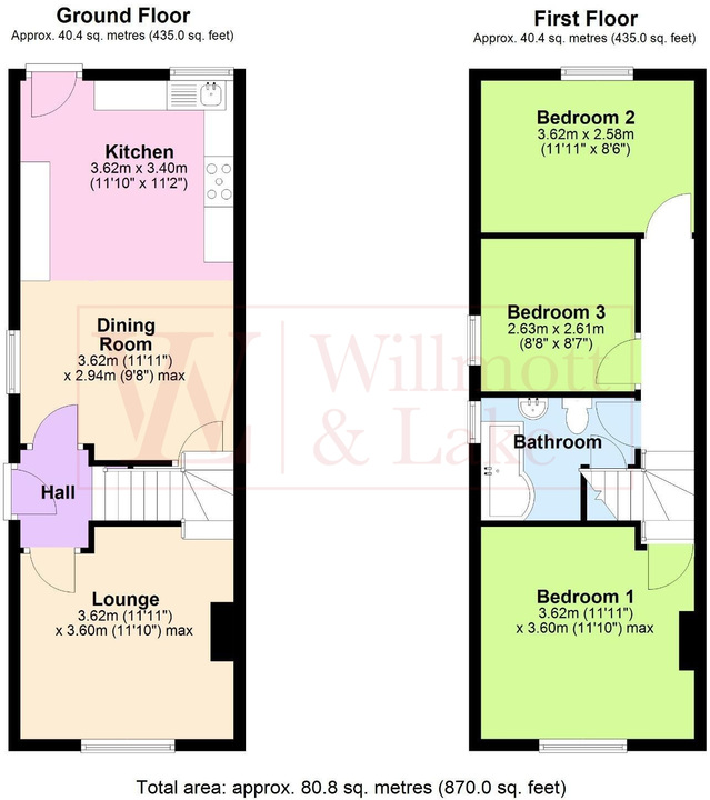 3 bed semi-detached house for sale in Zambesi Road, Bishop's Stortford, Hertfordshire - Property floorplan