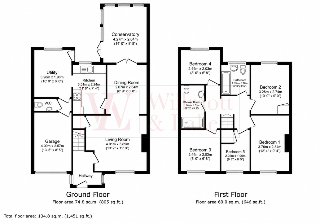 5 bed semi-detached house for sale in Garden Fields, Stebbing, Dunmow, Essex - Property floorplan