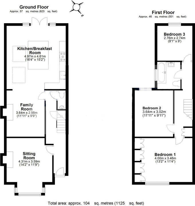 3 bed detached house for sale in Manor Road, Bishop's Stortford, Hertfordshire - Property floorplan
