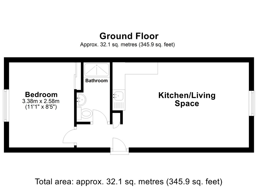 1 bed apartment for sale in Bakers Court, Hockerill Street, Bishop's Stortford, Hertfordshire - Property floorplan