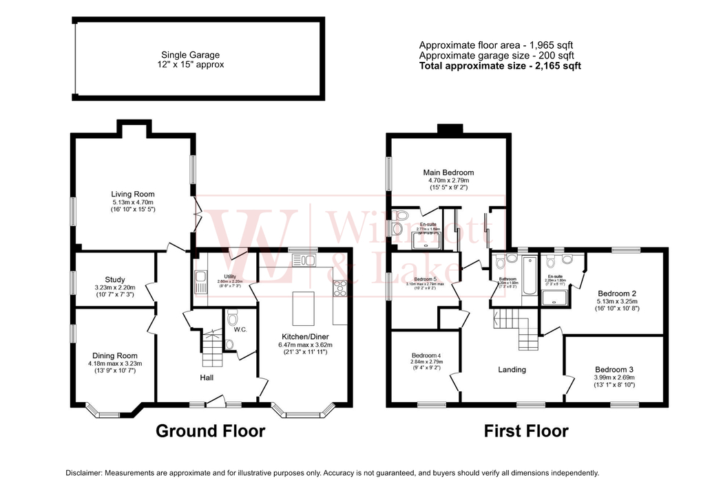 5 bed detached house for sale in Burgattes Road, Little Canfield, Dunmow, Essex - Property floorplan