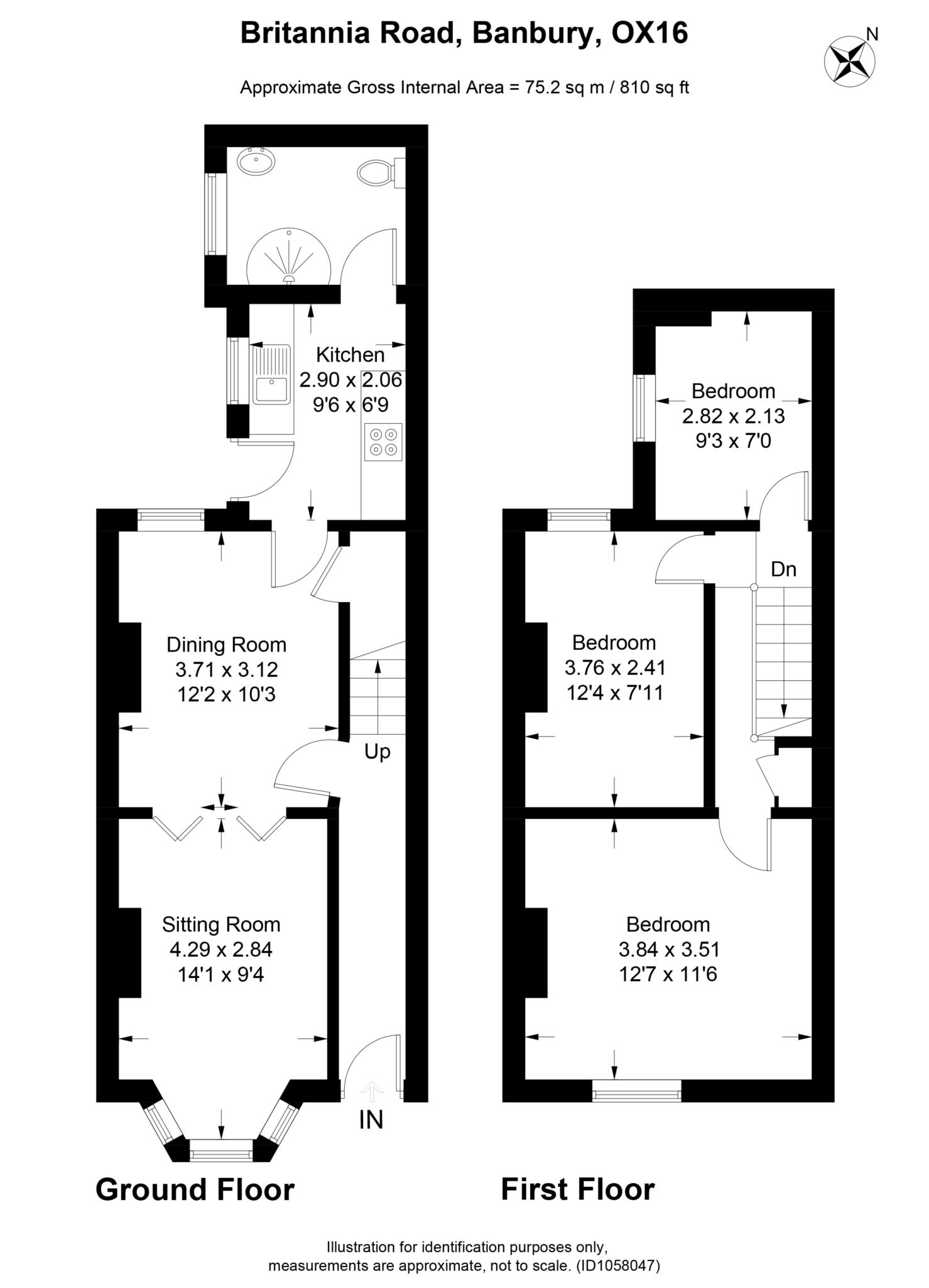 3 bed terraced house to rent in Britannia Road, Banbury, OX16 - Property floorplan