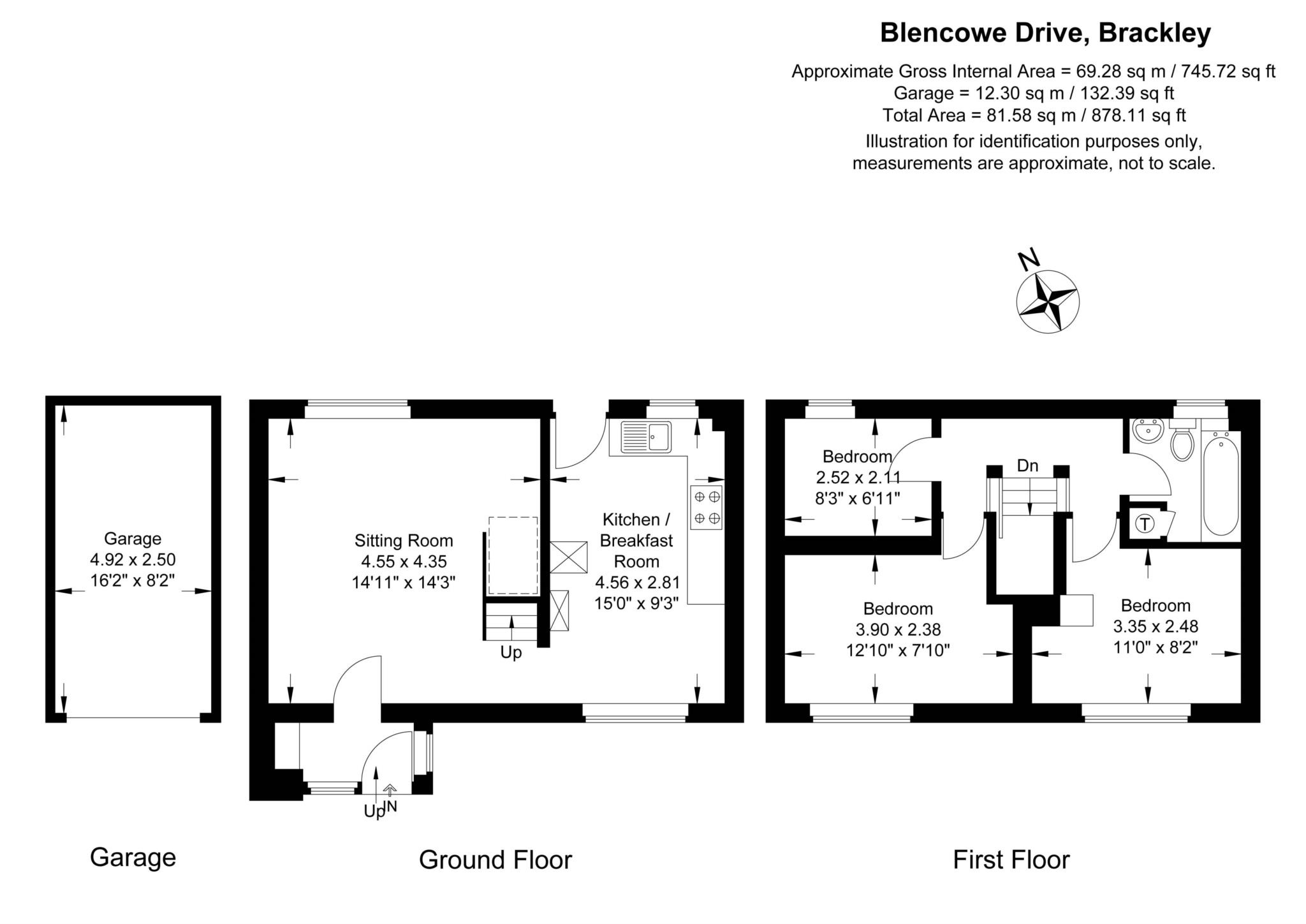 3 bed semi-detached house to rent in Blencowe Drive Brackley, NN13 - Property floorplan