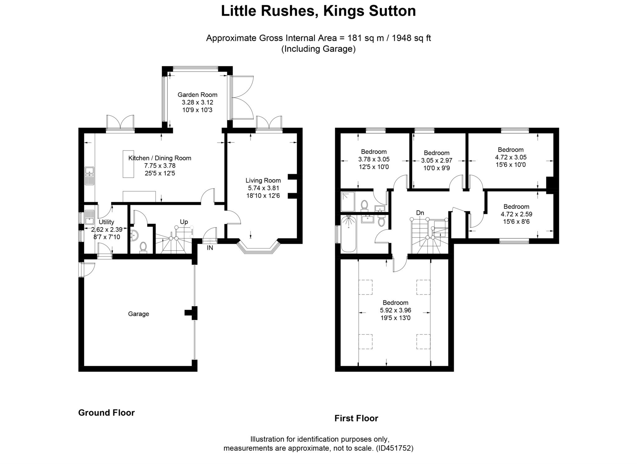 5 bed detached house to rent in Buckingham Close, Kings Sutton, OX17 - Property floorplan