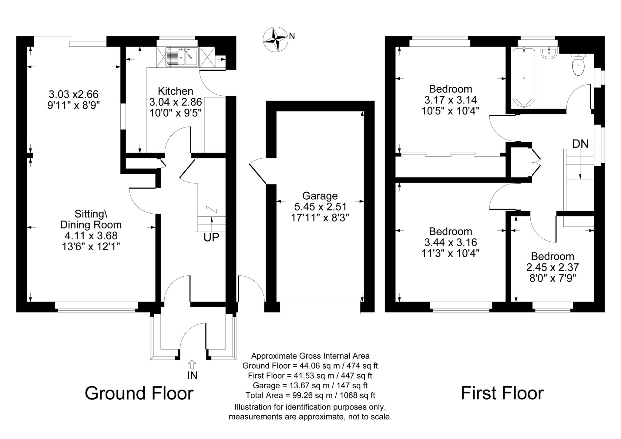 3 bed semi-detached house to rent in Colegrave Road, Bloxham - Property floorplan
