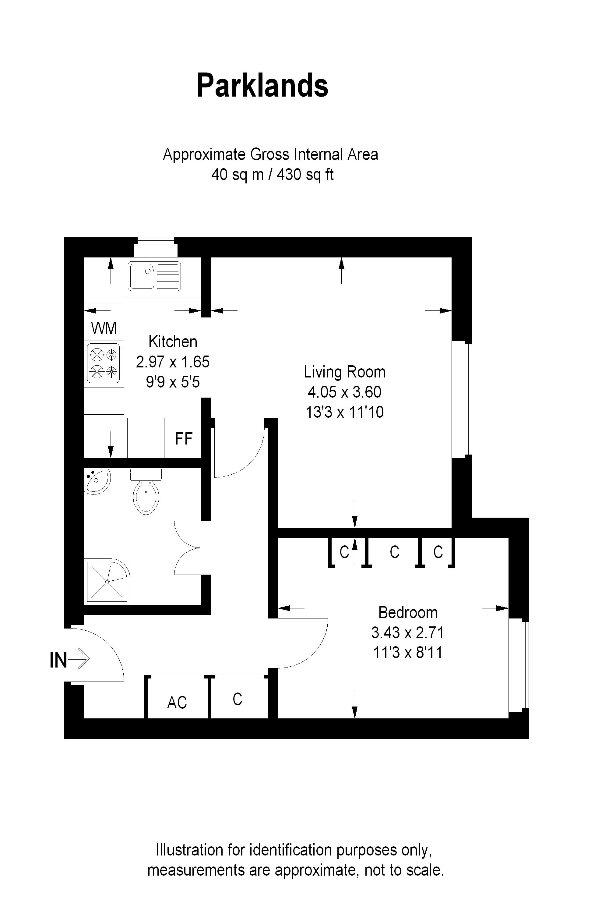 1 bed flat to rent in Parklands, Banbury, OX16 - Property floorplan