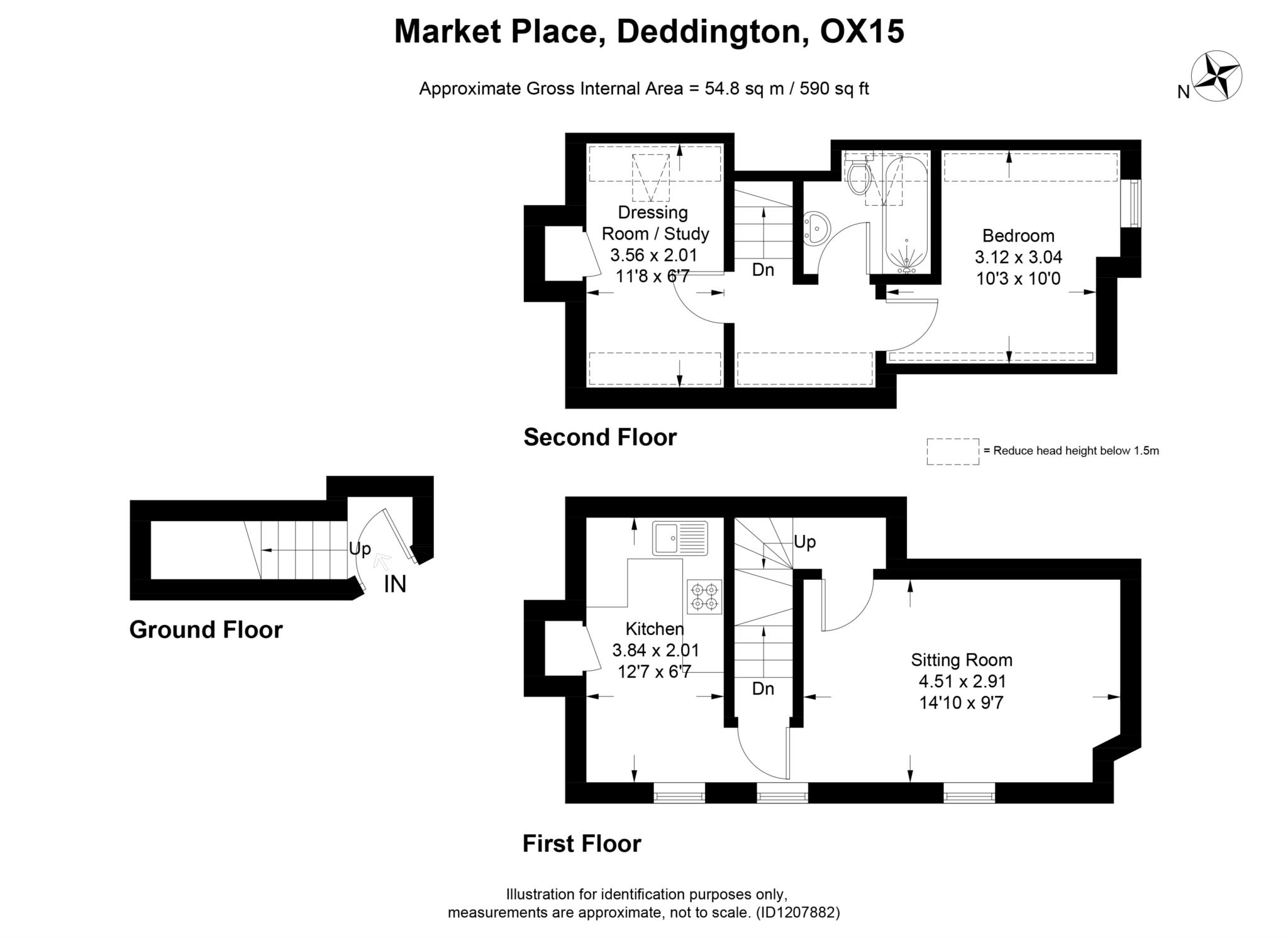 1 bed flat to rent in Market Place, Deddington, OX15 - Property floorplan