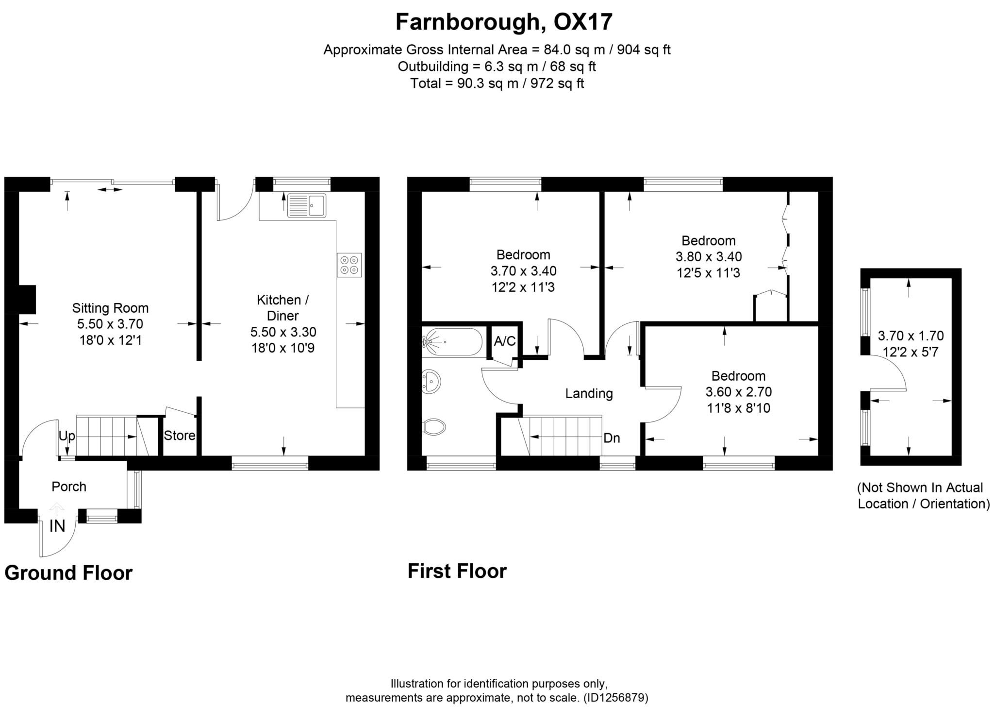 3 bed terraced house to rent in Farnborough, OX17 - Property floorplan