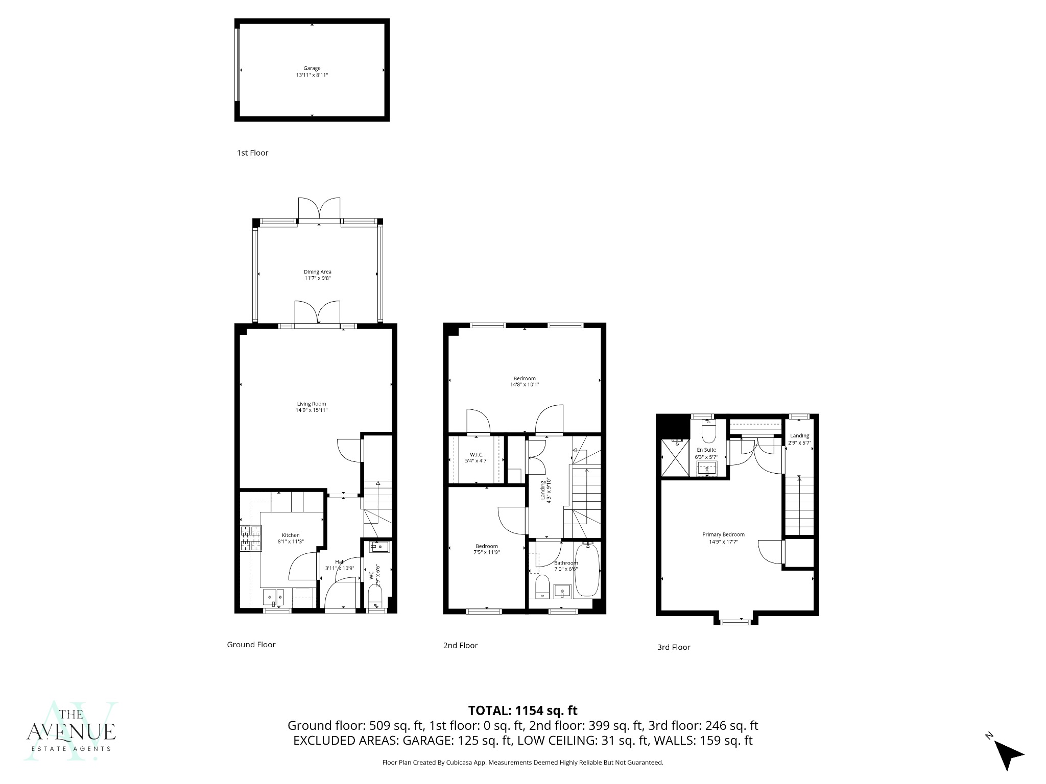 3 bed terraced house for sale in Wingfield Drive, Orsett - Property floorplan
