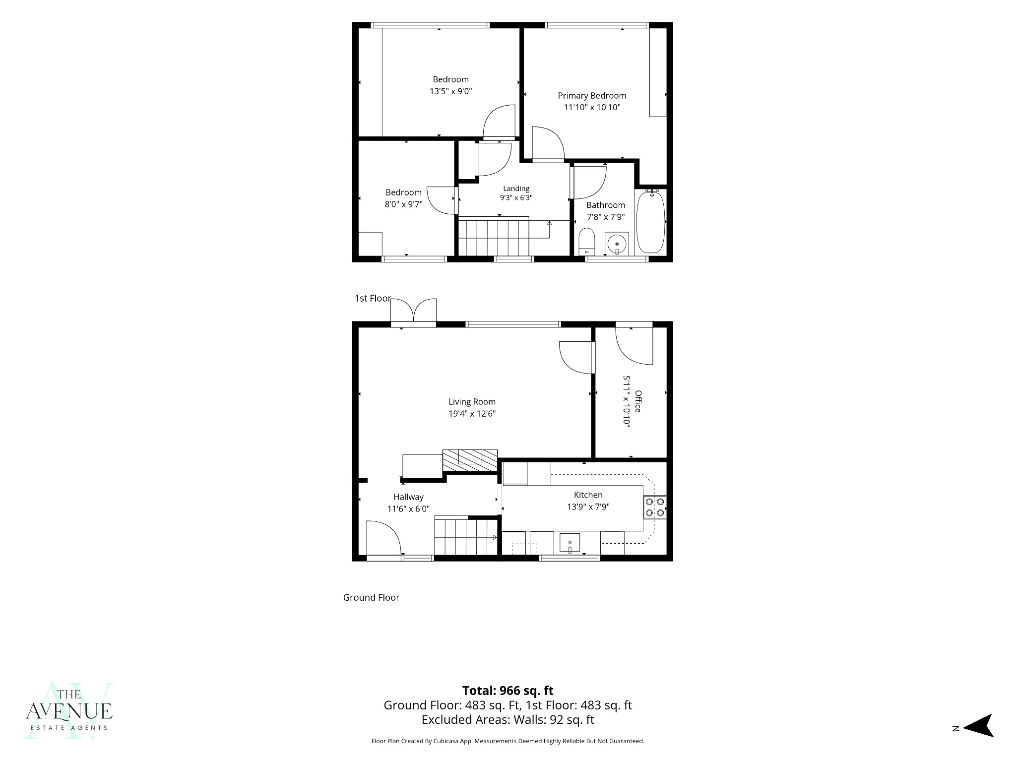 3 bed terraced house for sale in Jenningham Drive, Grays - Property floorplan