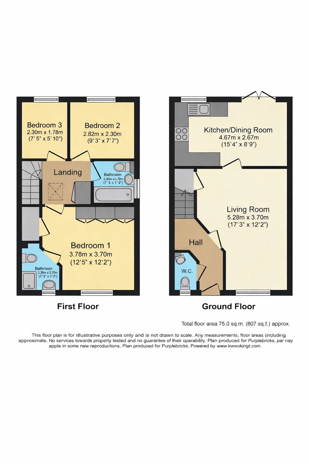 3 bed semi-detached house for sale in Bowes Road, Boulton Moor, Derby, DE24 5BZ - Property floorplan