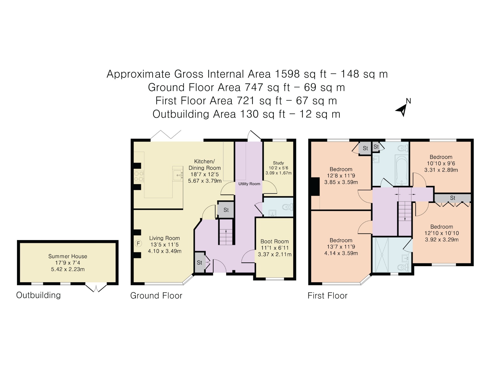4 bed semi-detached house for sale in Superb Family Home Close to Town & Station - Property floorplan