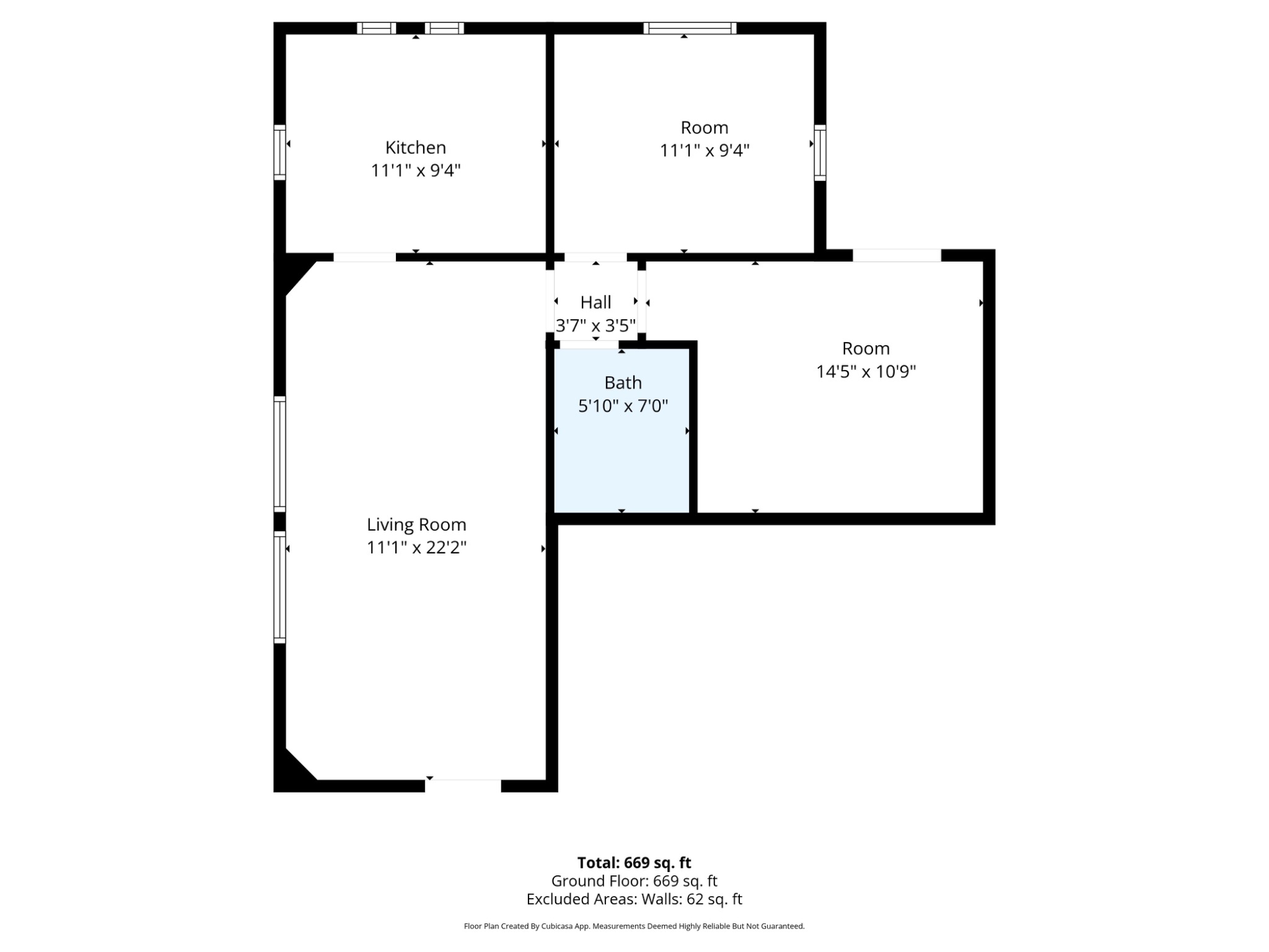 2 bed ground floor flat to rent in Woodfield House, 104 Bewdley Road, Kidderminster, Worcestershire, DY11 - Property floorplan
