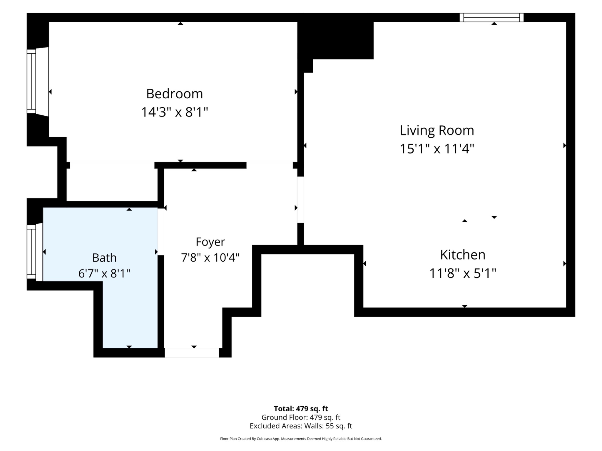 1 bed flat to rent in Flat 22-24 High Street, Bromsgrove, Worcestershire, B61 - Property floorplan