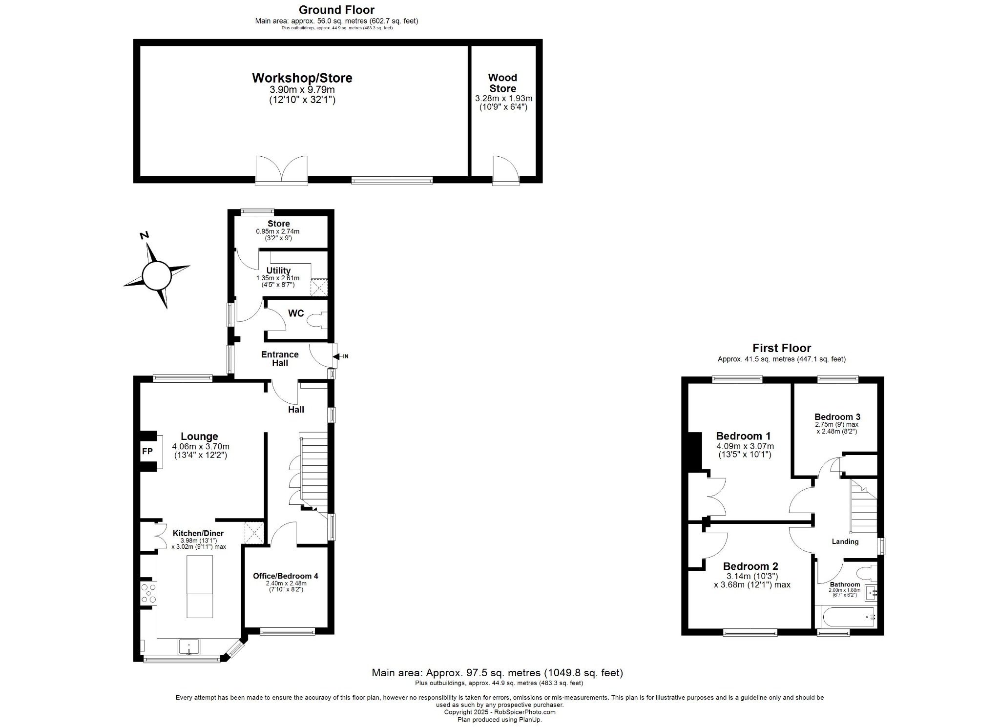 3 bed semi-detached house for sale in Handcross Way, Higham Ferrers, NN10 8AD - Property floorplan