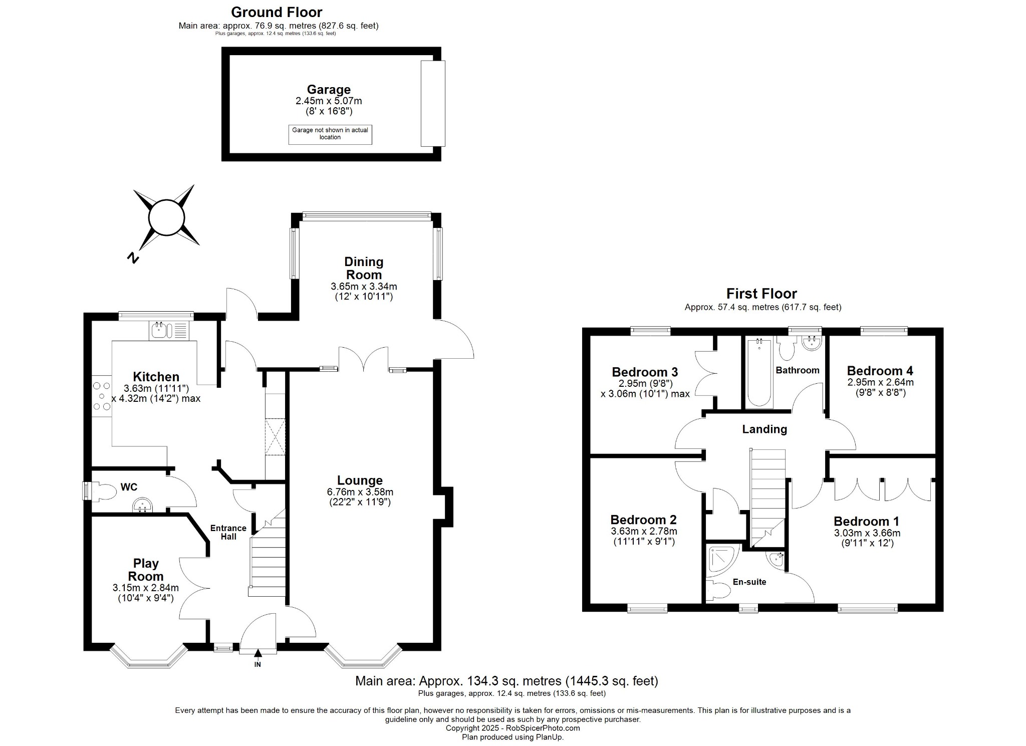 4 bed detached house for sale in Coniston Close, Higham Ferrers, NN10 8NL - Property floorplan