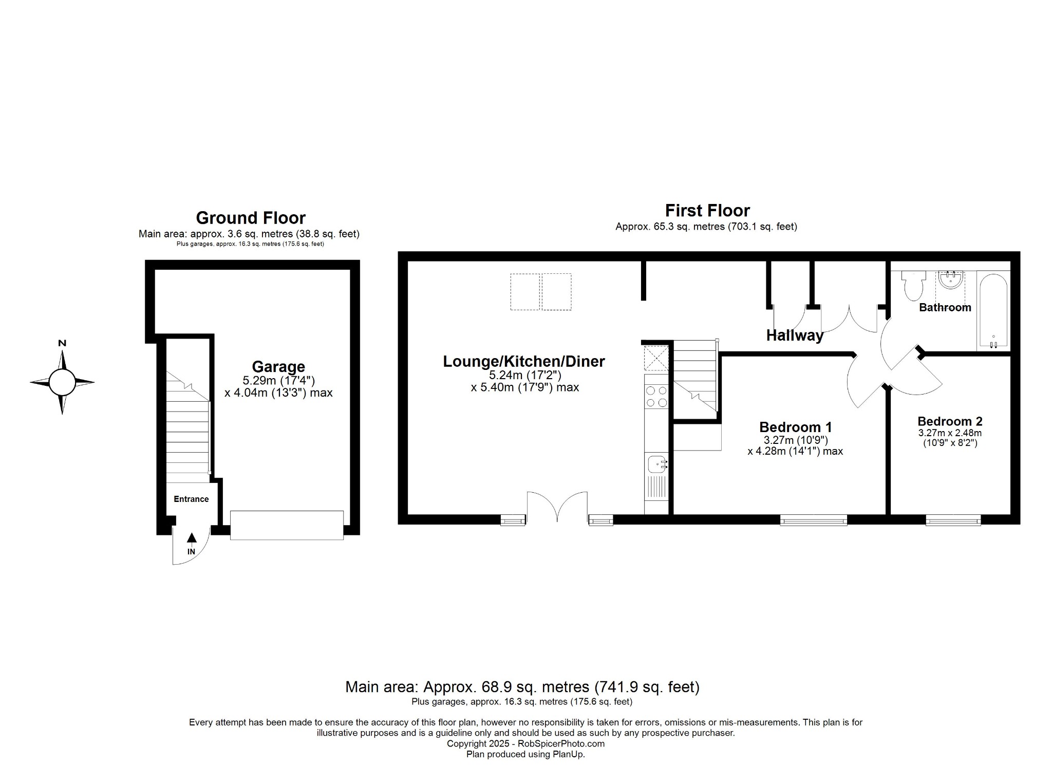 2 bed coach house for sale in Castlefield Close, Higham Ferrers, NN0 8FA - Property floorplan