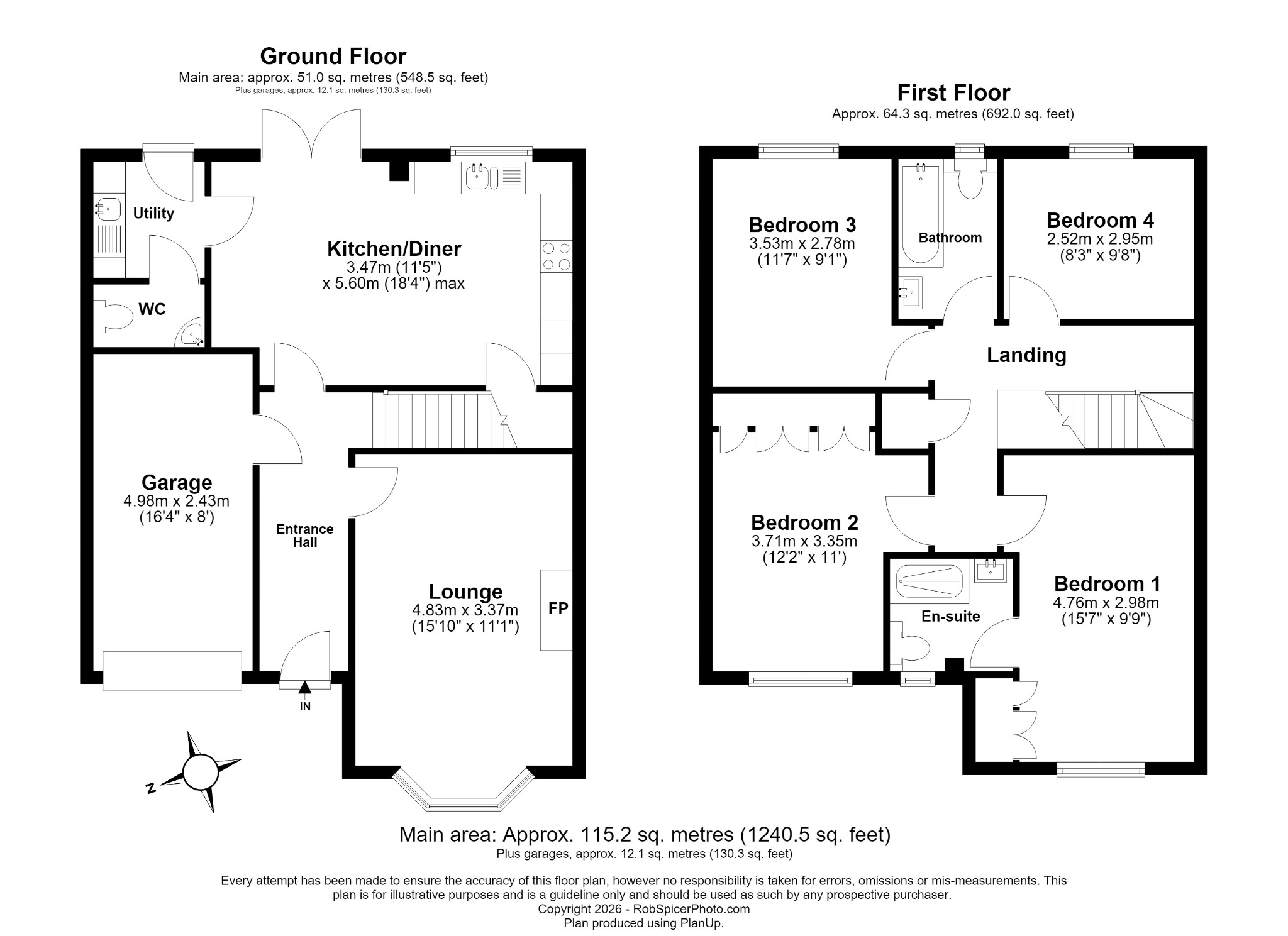 4 bed detached house for sale in Crab Apple Drive, Higham Ferrers, NN10 8FG - Property floorplan