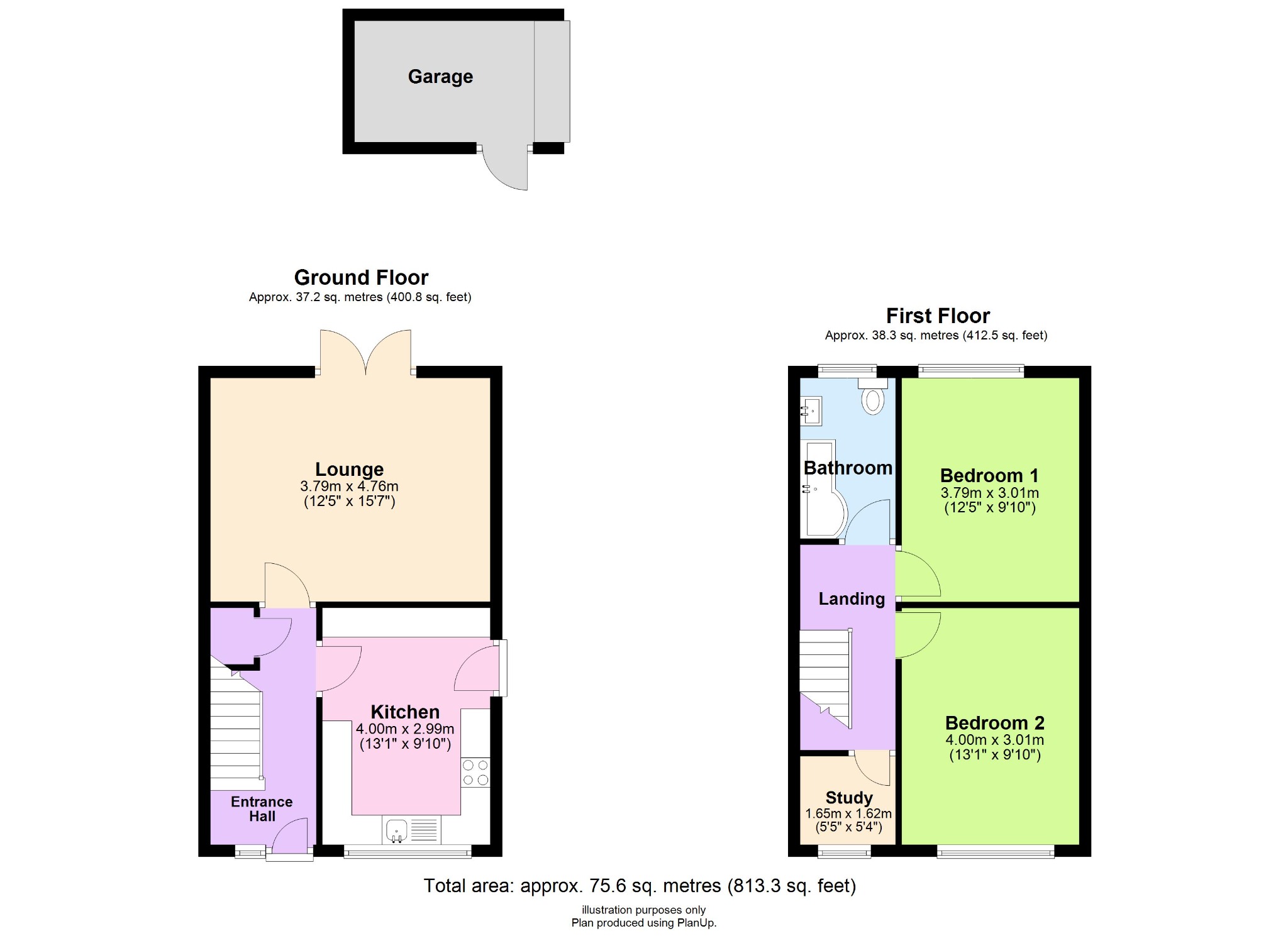 2 bed end of terrace house for sale in Bardon View Road, Dordon, Tamworth, B78 - Property floorplan