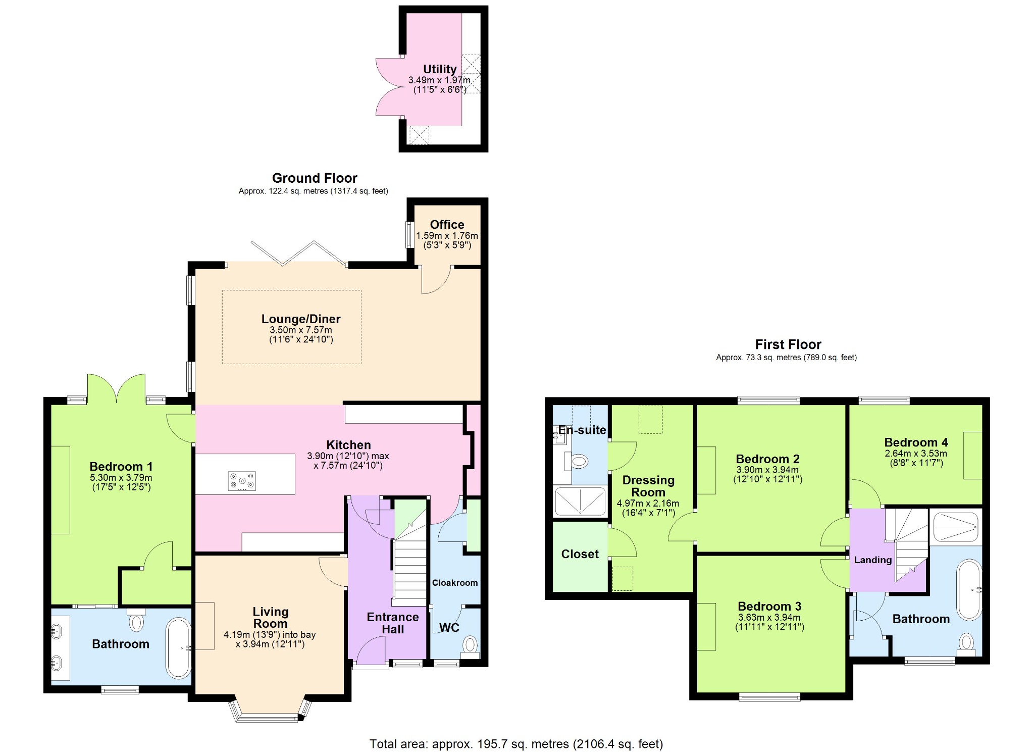 4 bed semi-detached house for sale in Kettlebrook Road, Tamworth, B77 - Property floorplan