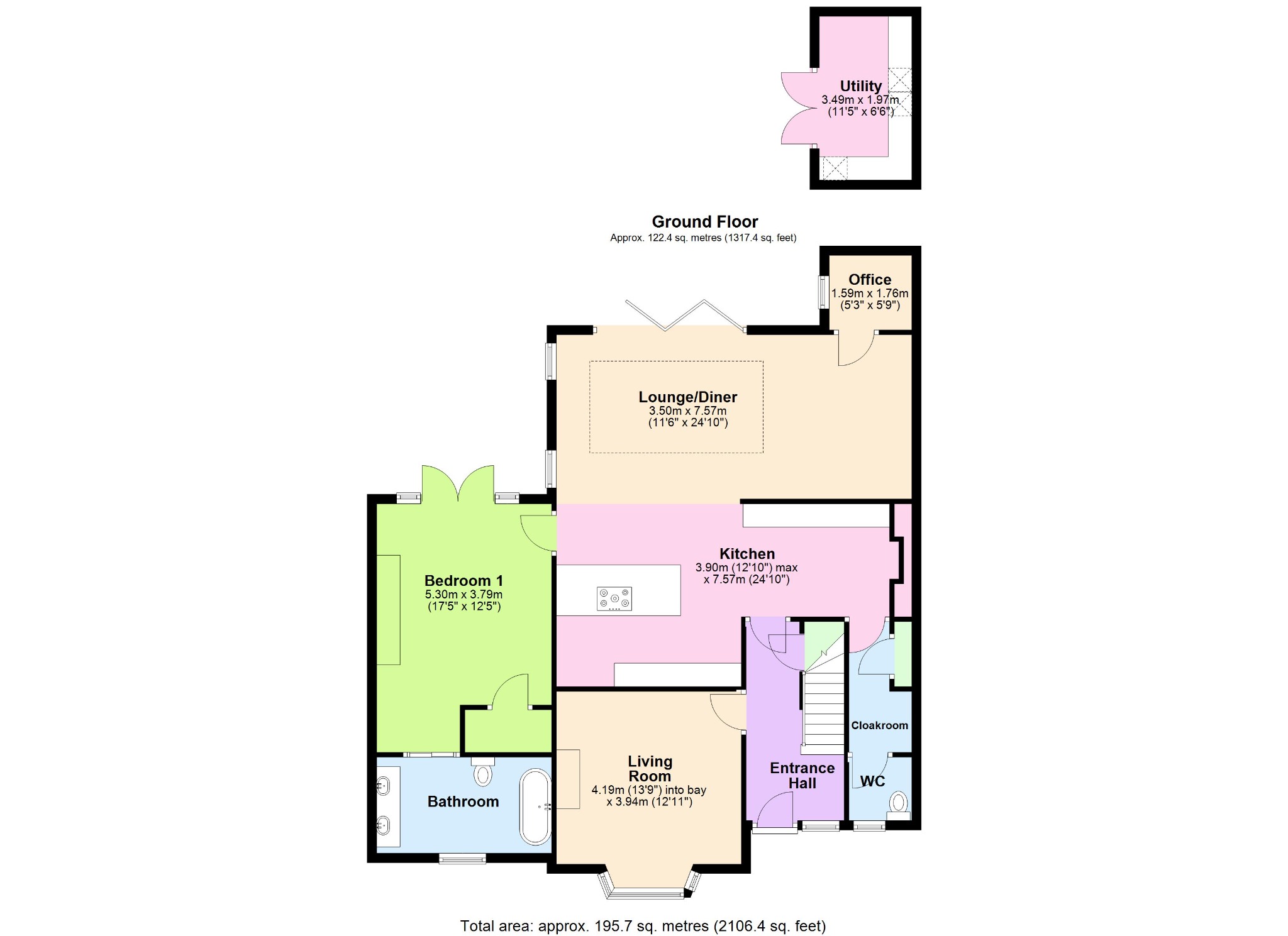 4 bed semi-detached house for sale in Kettlebrook Road, Tamworth, B77 - Property floorplan