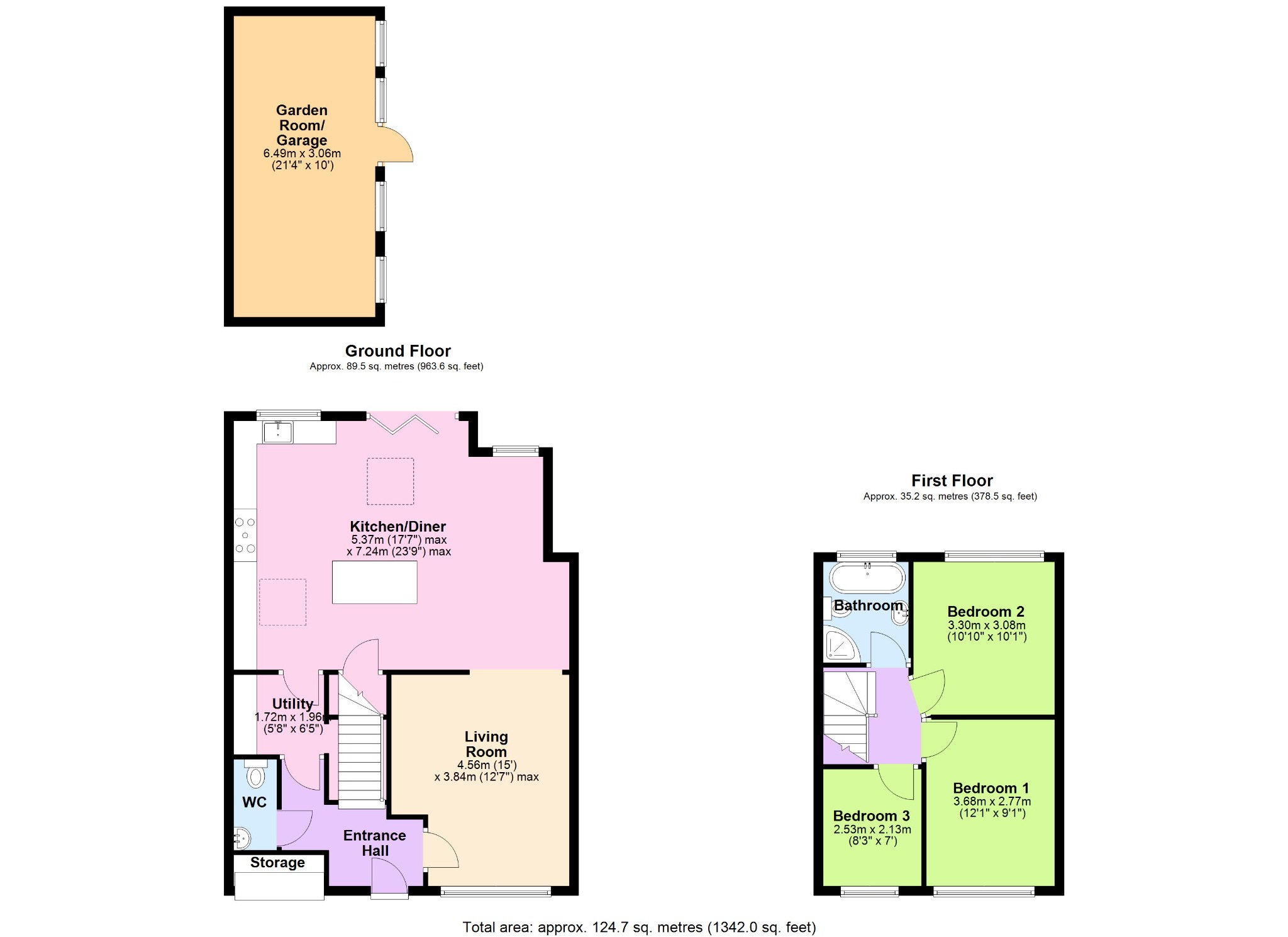3 bed semi-detached house for sale in Tamworth, Staffordshire, B77 - Property floorplan