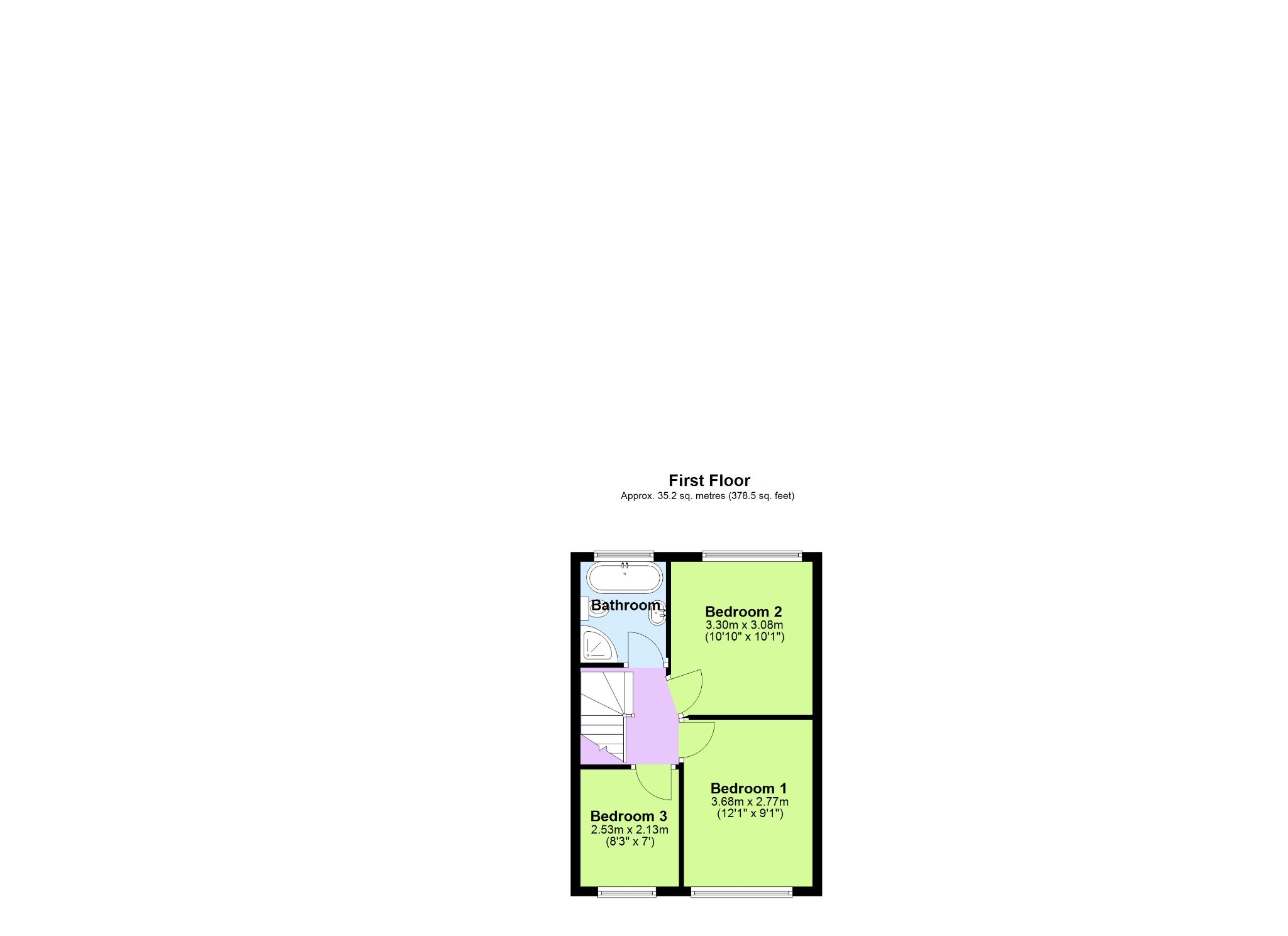 3 bed semi-detached house for sale in Tamworth, Staffordshire, B77 - Property floorplan