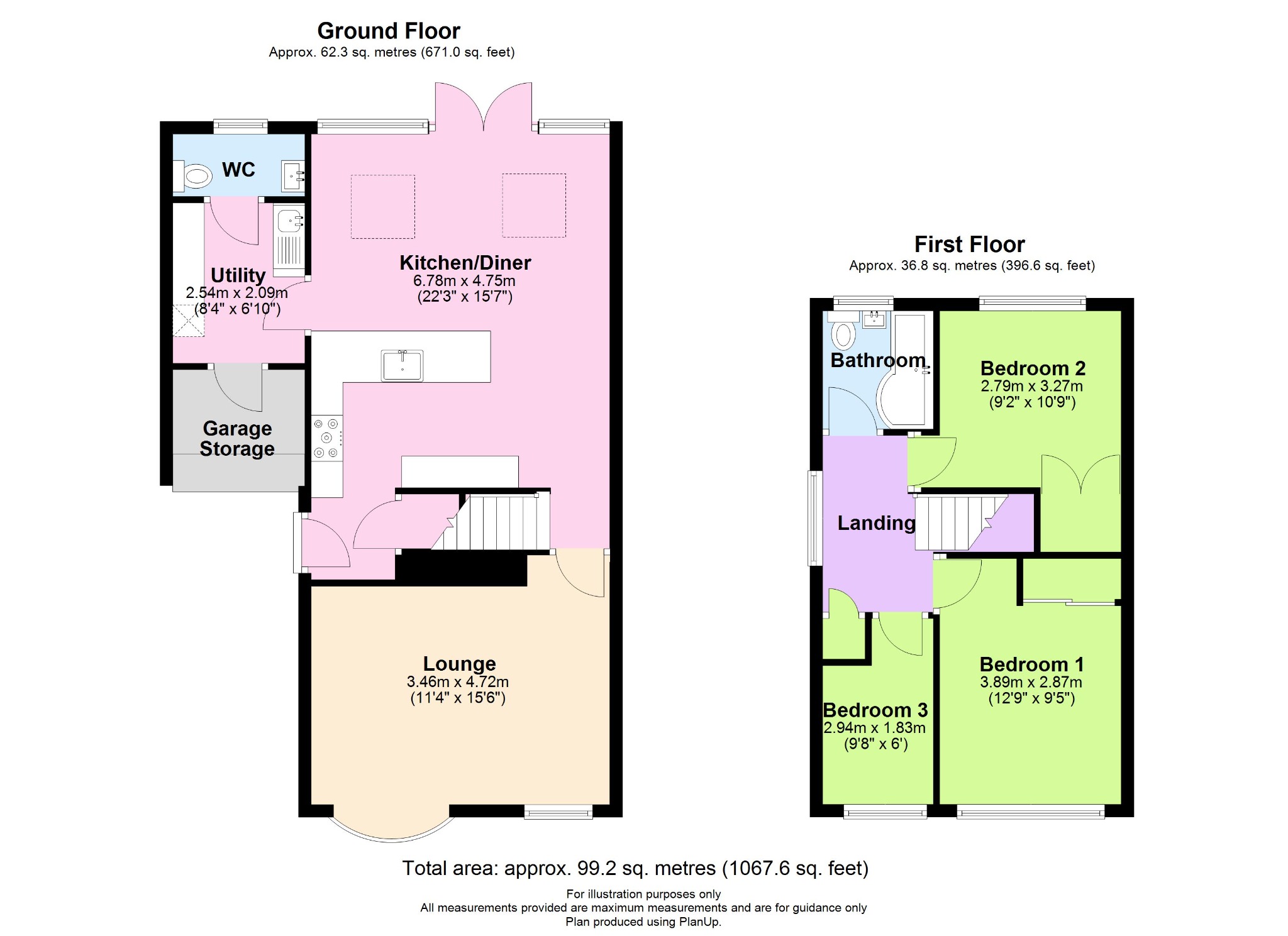 3 bed detached house for sale in Whiting, Dosthill, Tamworth, B77 - Property floorplan