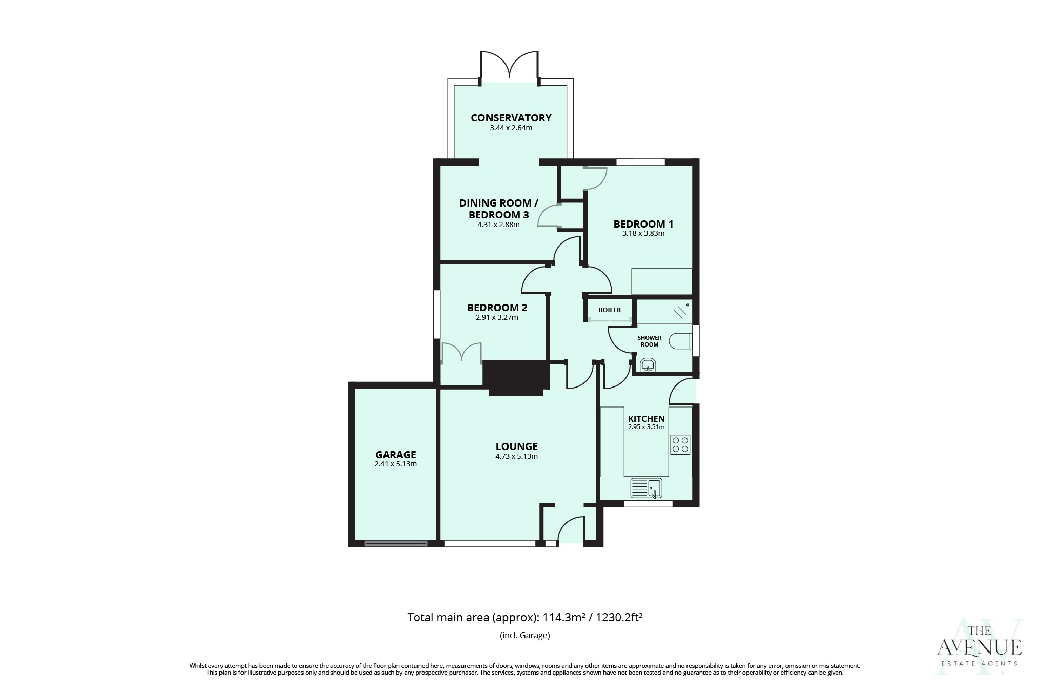 3 bed detached bungalow for sale in Chestnut Close, Brampton, Huntingdon, Cambridgeshire - Property floorplan