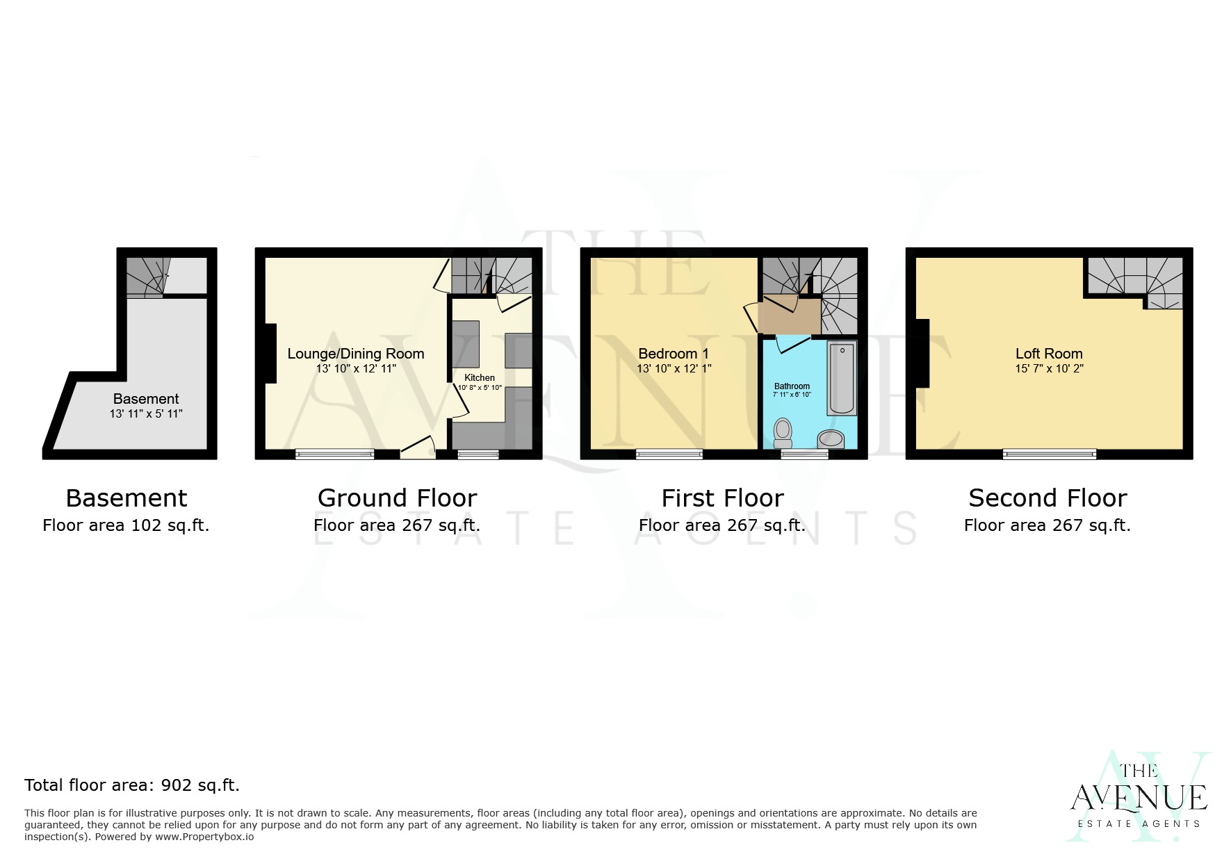 2 bed terraced house for sale in Vicarage Place, Leeds, West Yorkshire, LS5 - Property floorplan