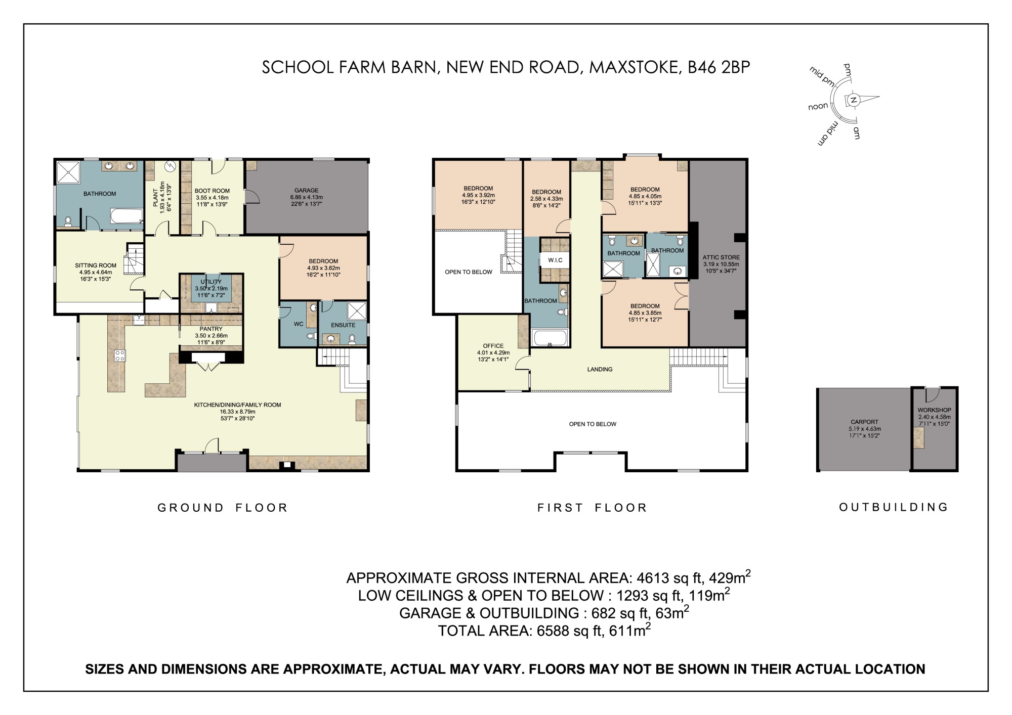 5 bed detached house for sale in Maxstoke B46 2BP, B46 - Property floorplan