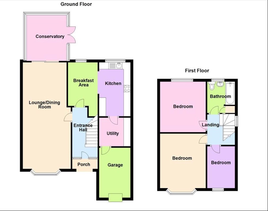 3 bed semi-detached house for sale in Walsall, West Midlands, WS9 - Property floorplan