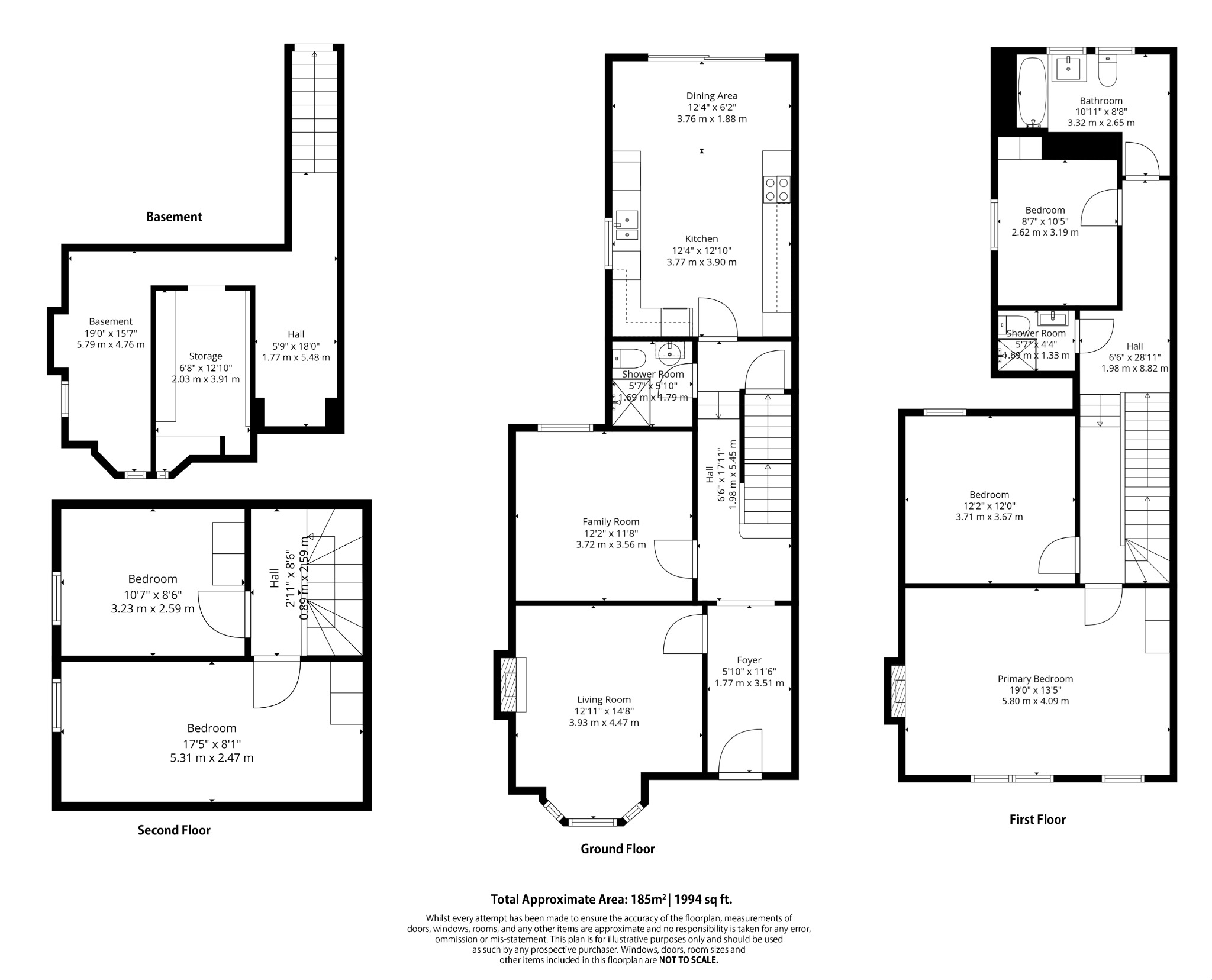 5 bed semi-detached house for sale in West Bridgford, Nottingham, Nottinghamshire, NG2 - Property floorplan