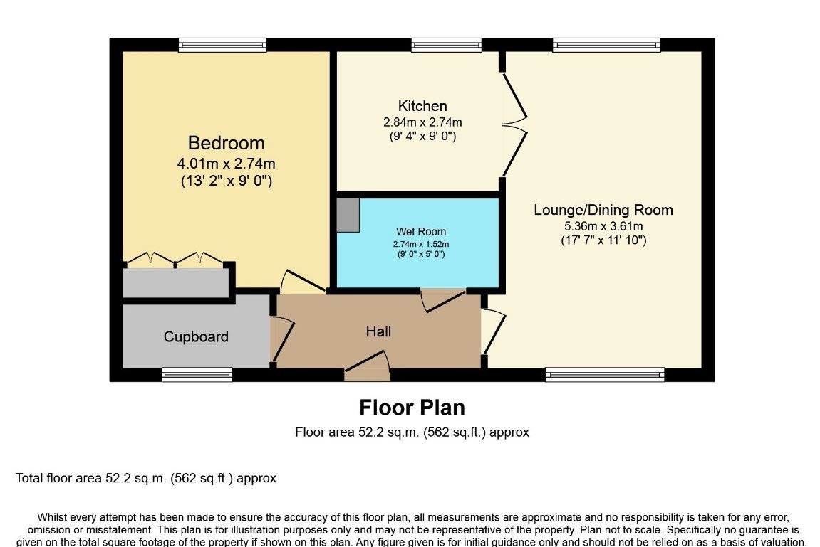 1 bed flat for sale in Broomfield Road, Chelmsford, Essex, CM1 - Property floorplan