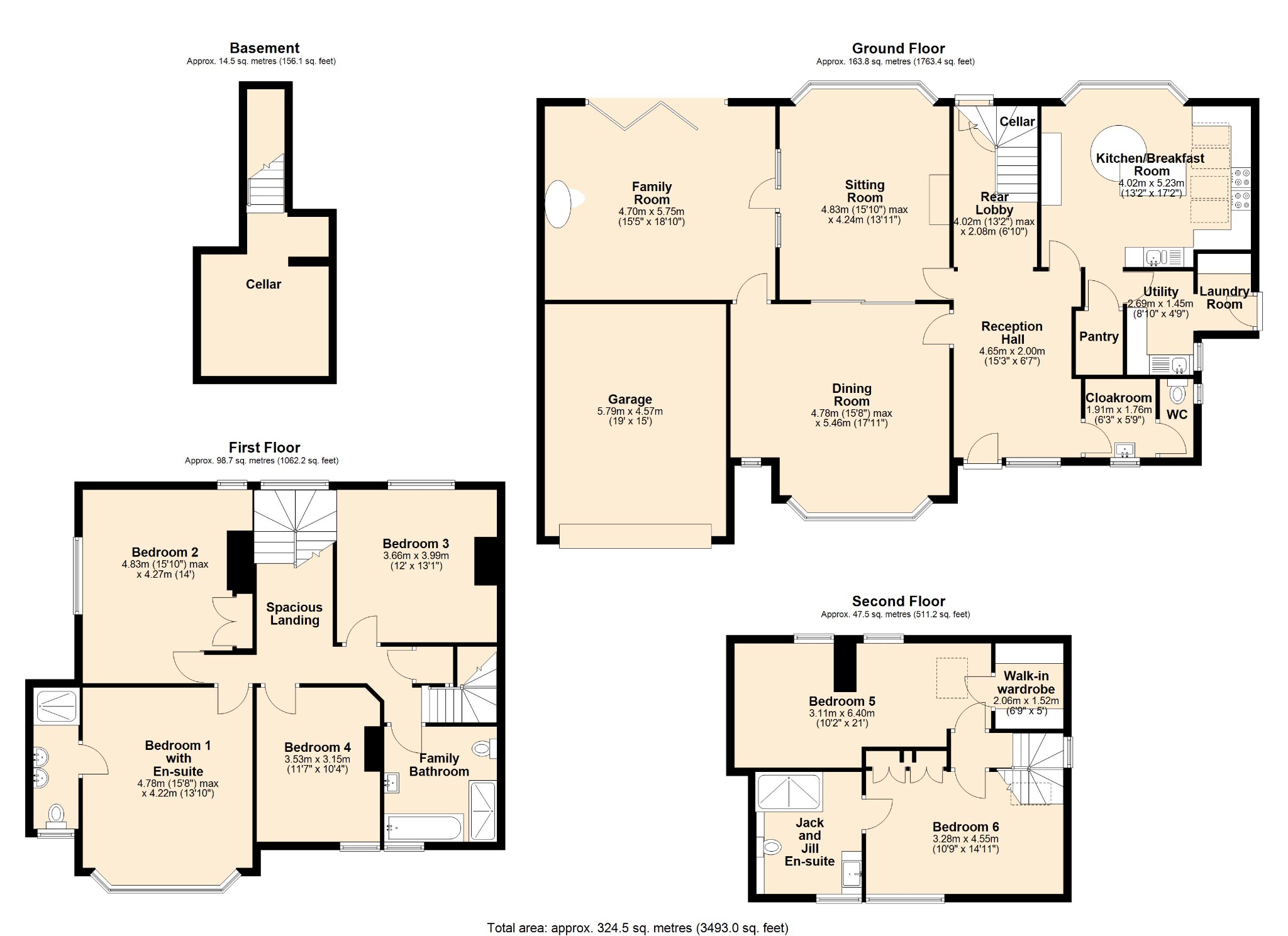 6 bed detached house for sale in Farley Road, Littleover, Derby - Property floorplan
