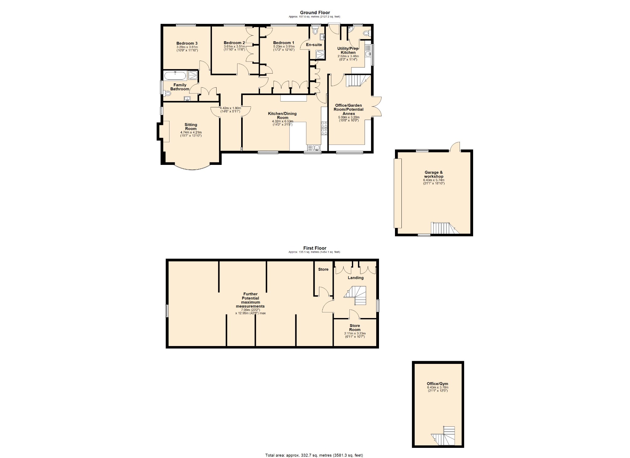 3 bed detached house for sale in Woodside Lodge, Ramshorn, Oakamoor,  Staffordshire. - Property floorplan