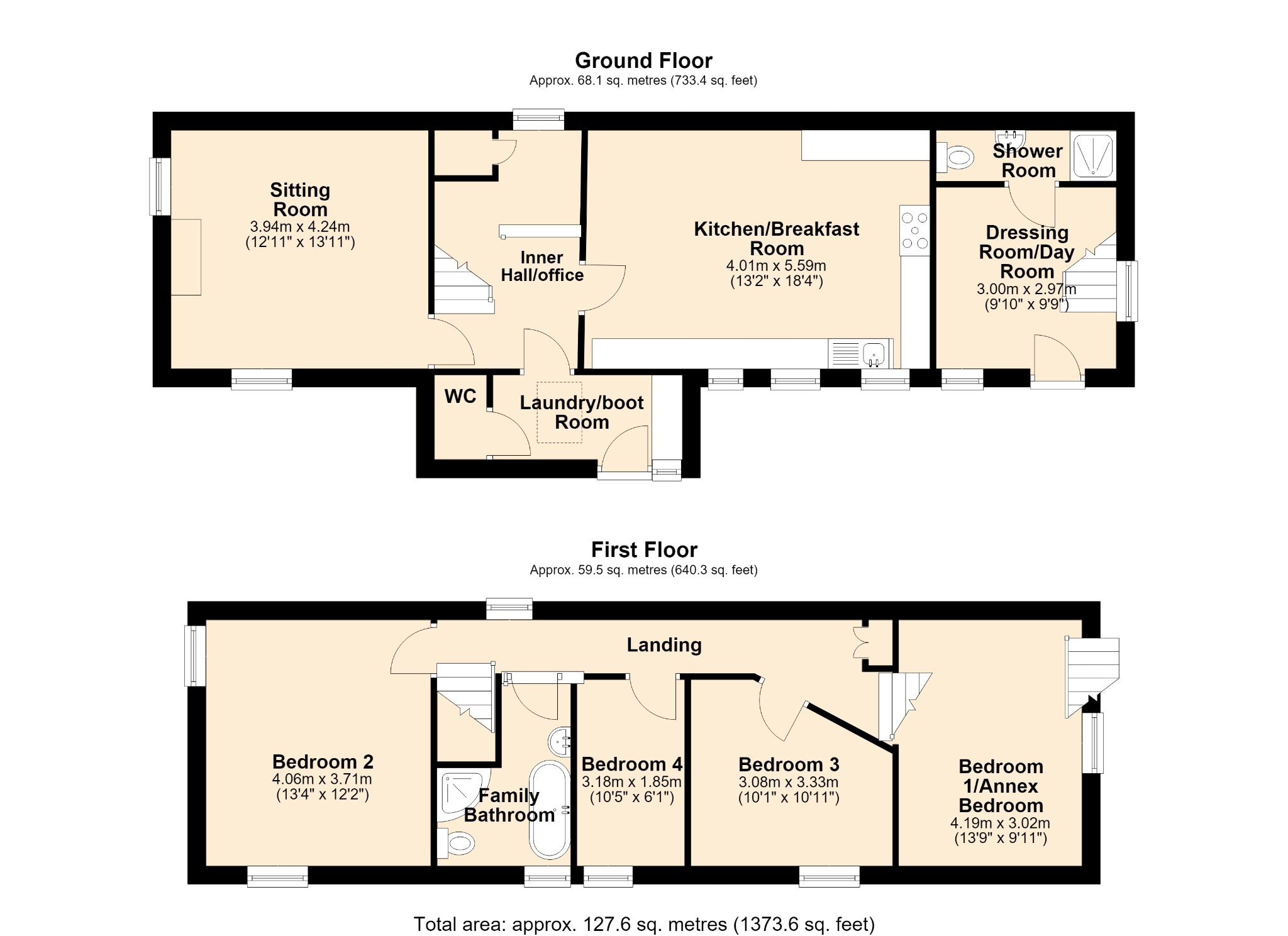 4 bed detached house for sale in Town Street, Brassington, Carsington, Ashbourne, Derbyshire - Property floorplan