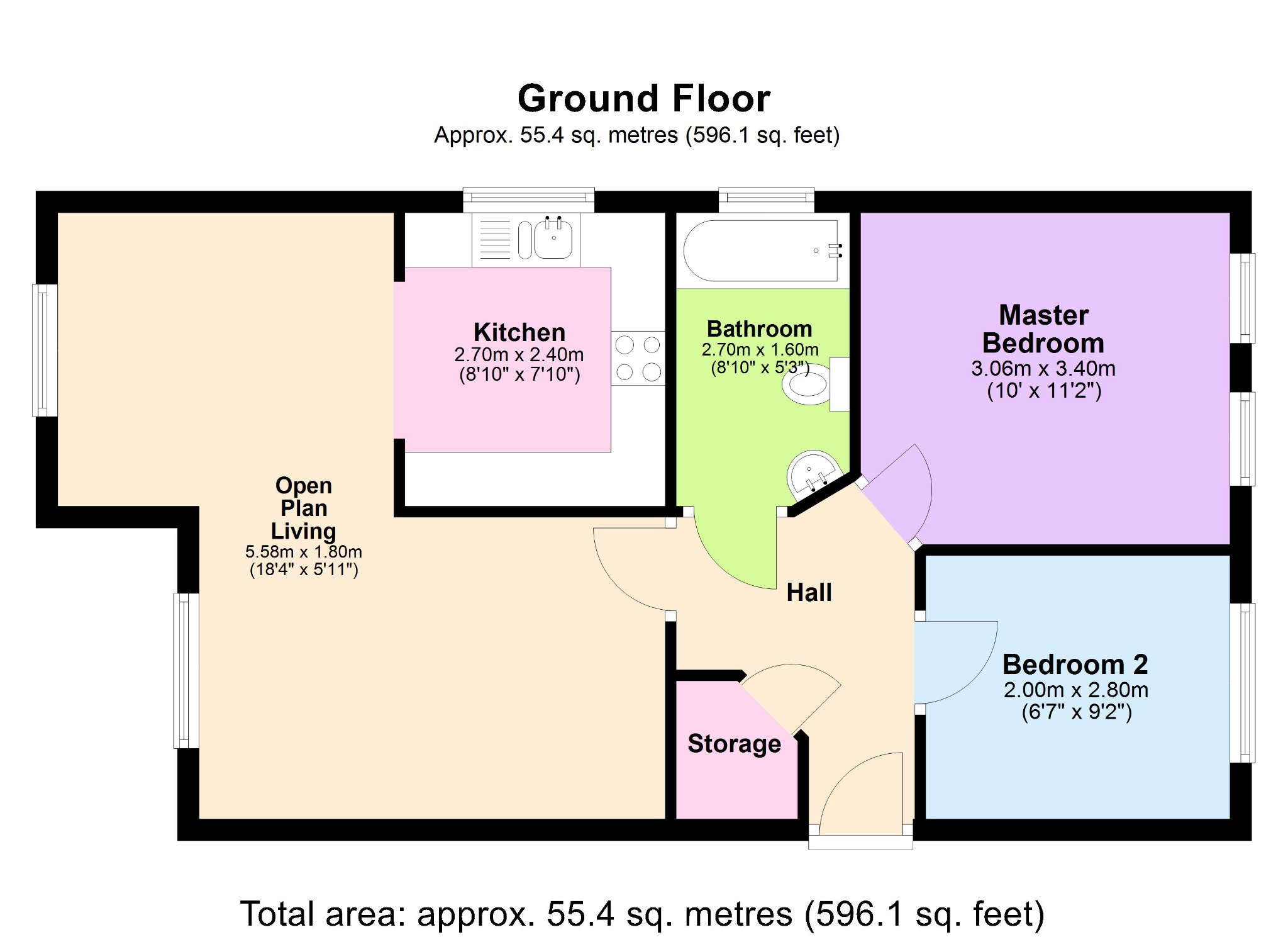 2 bed flat for sale in While Court, While Road, Sutton Coldfield - Property floorplan
