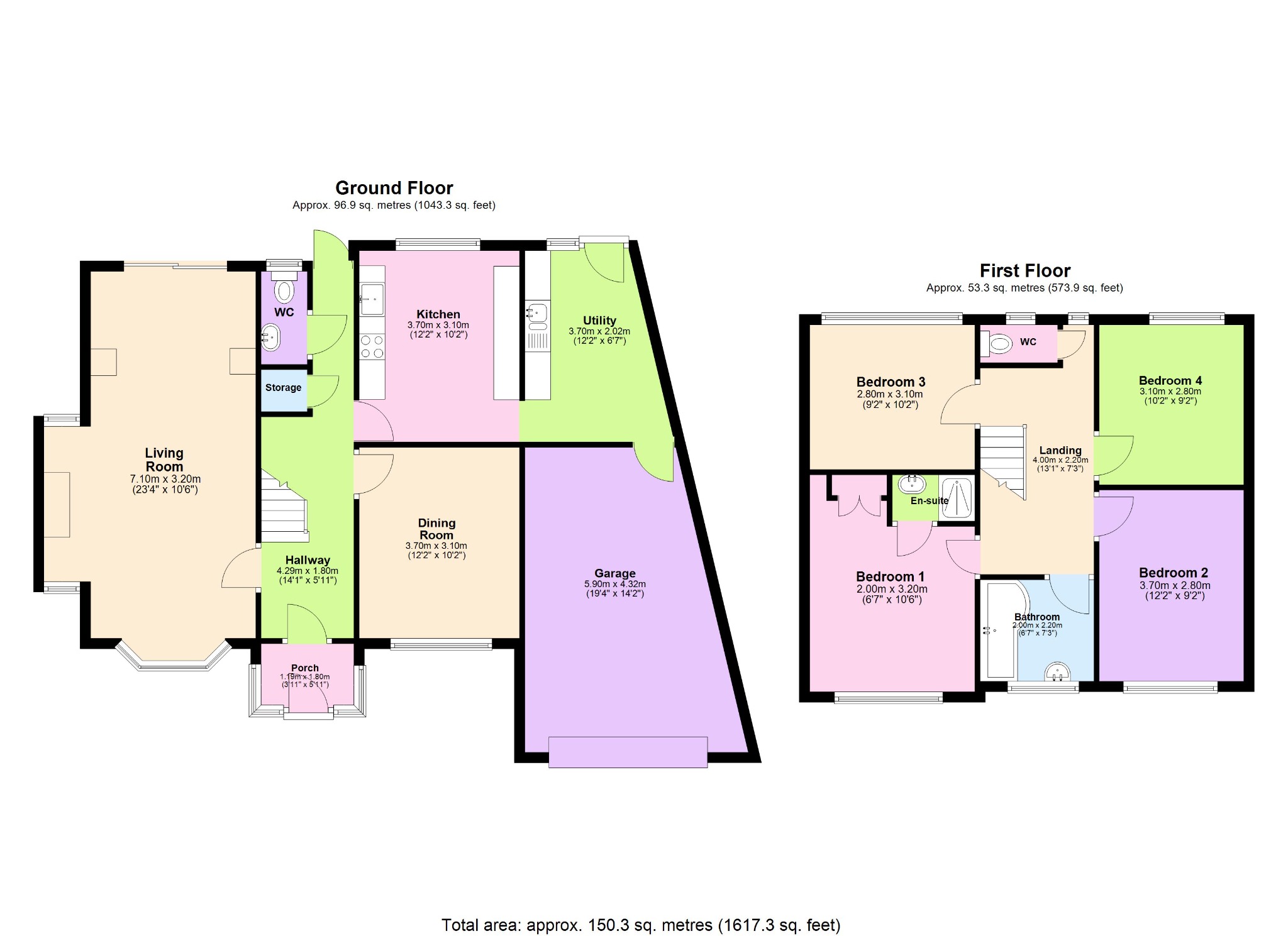4 bed detached house for sale in Chester Road North, Sutton Coldfield - Property floorplan
