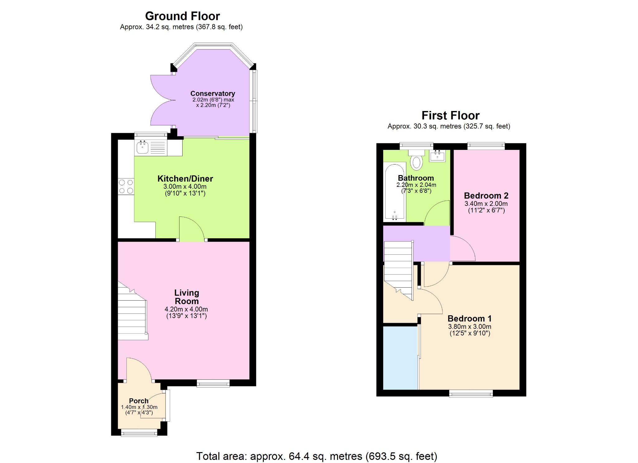 2 bed semi-detached house for sale in Dovebridge Close, Sutton Coldfield, - Property floorplan