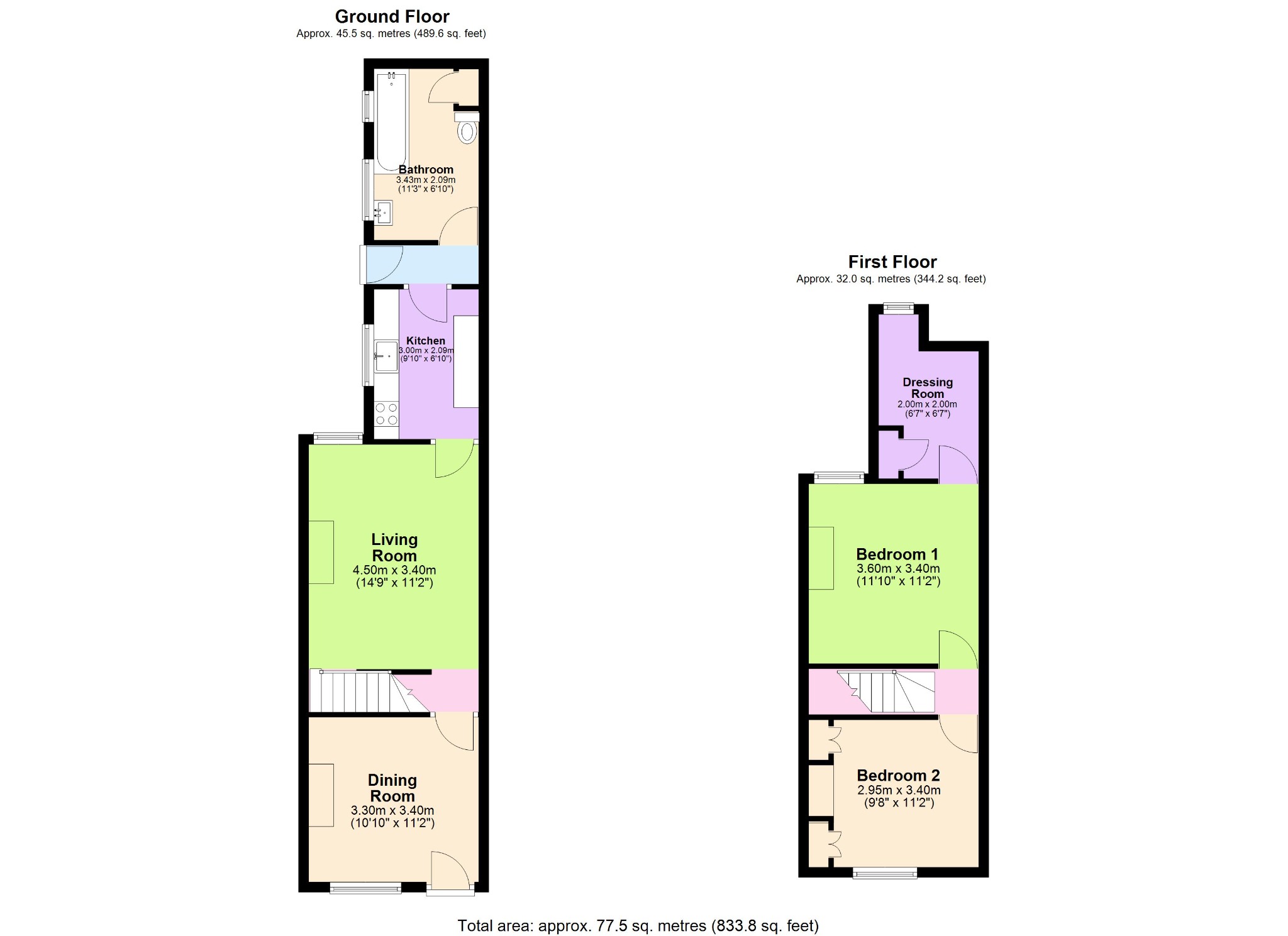 2 bed terraced house for sale in Riland Grove, Sutton Coldfield, West Midlands, B75 - Property floorplan