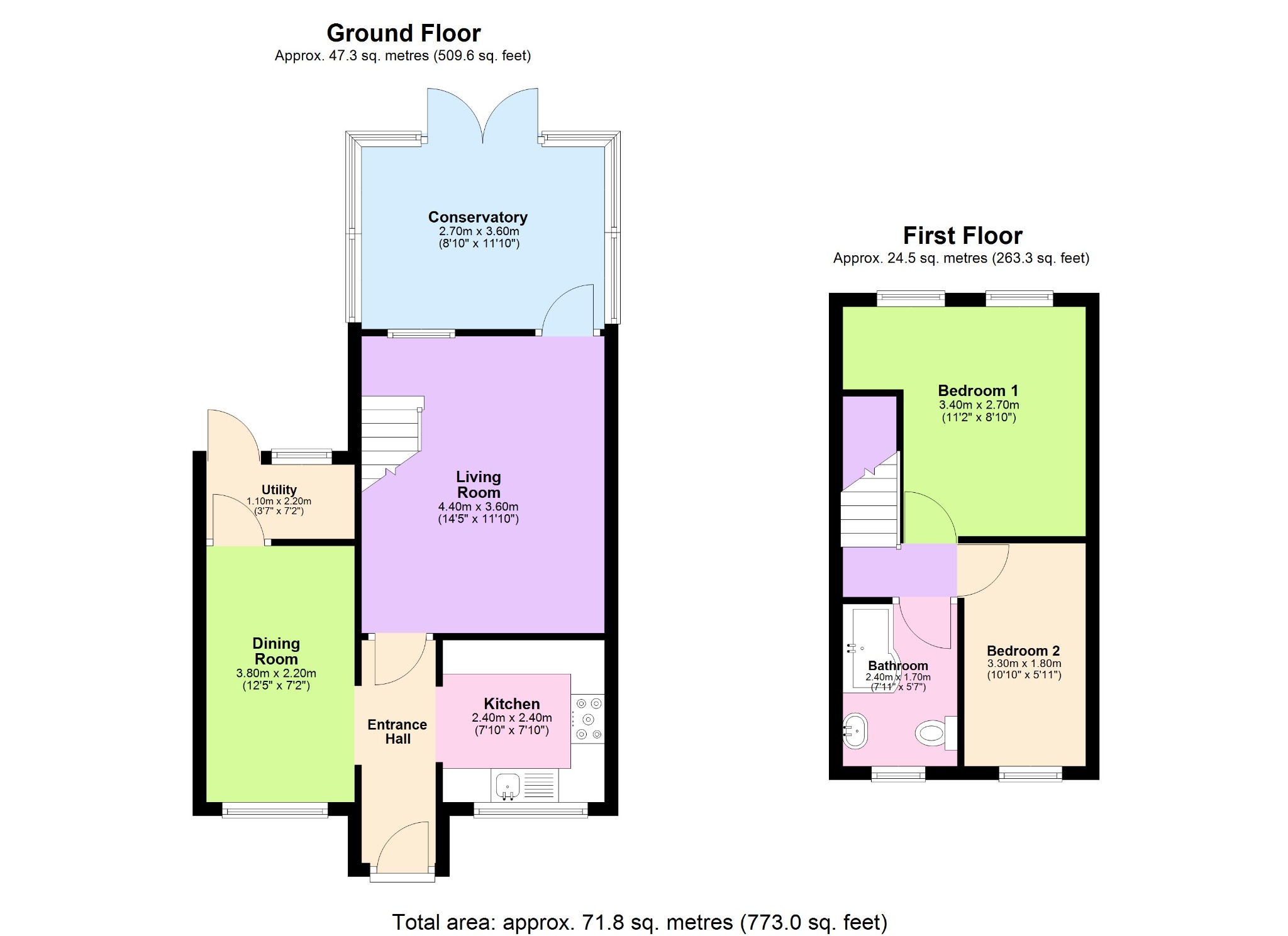 2 bed semi-detached house for sale in Sutton Coldfield, West Midlands, B75 - Property floorplan