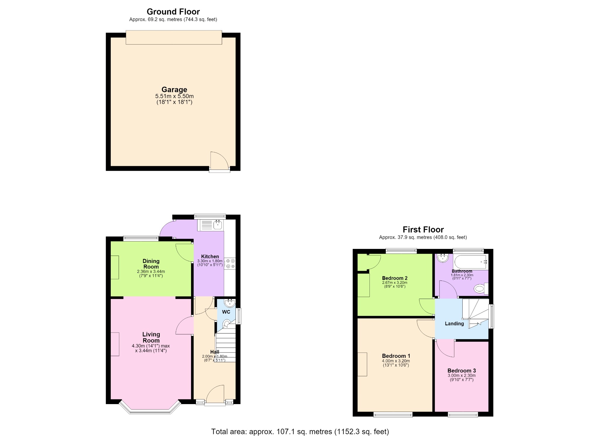 3 bed semi-detached house for sale in Sutton Coldfield, West Midlands, B72 - Property floorplan