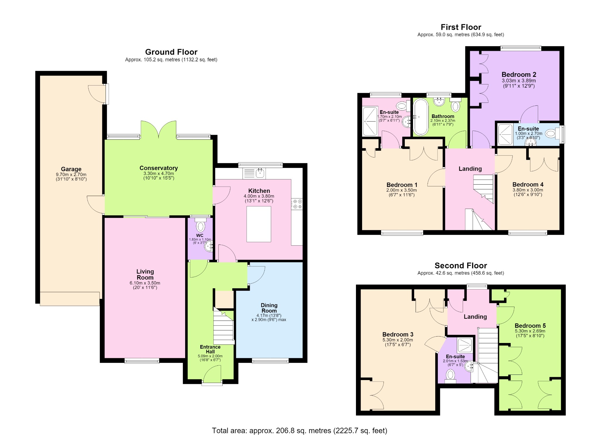 5 bed detached house for sale in Elm Road, Sutton Coldfield, West Midlands - Property floorplan