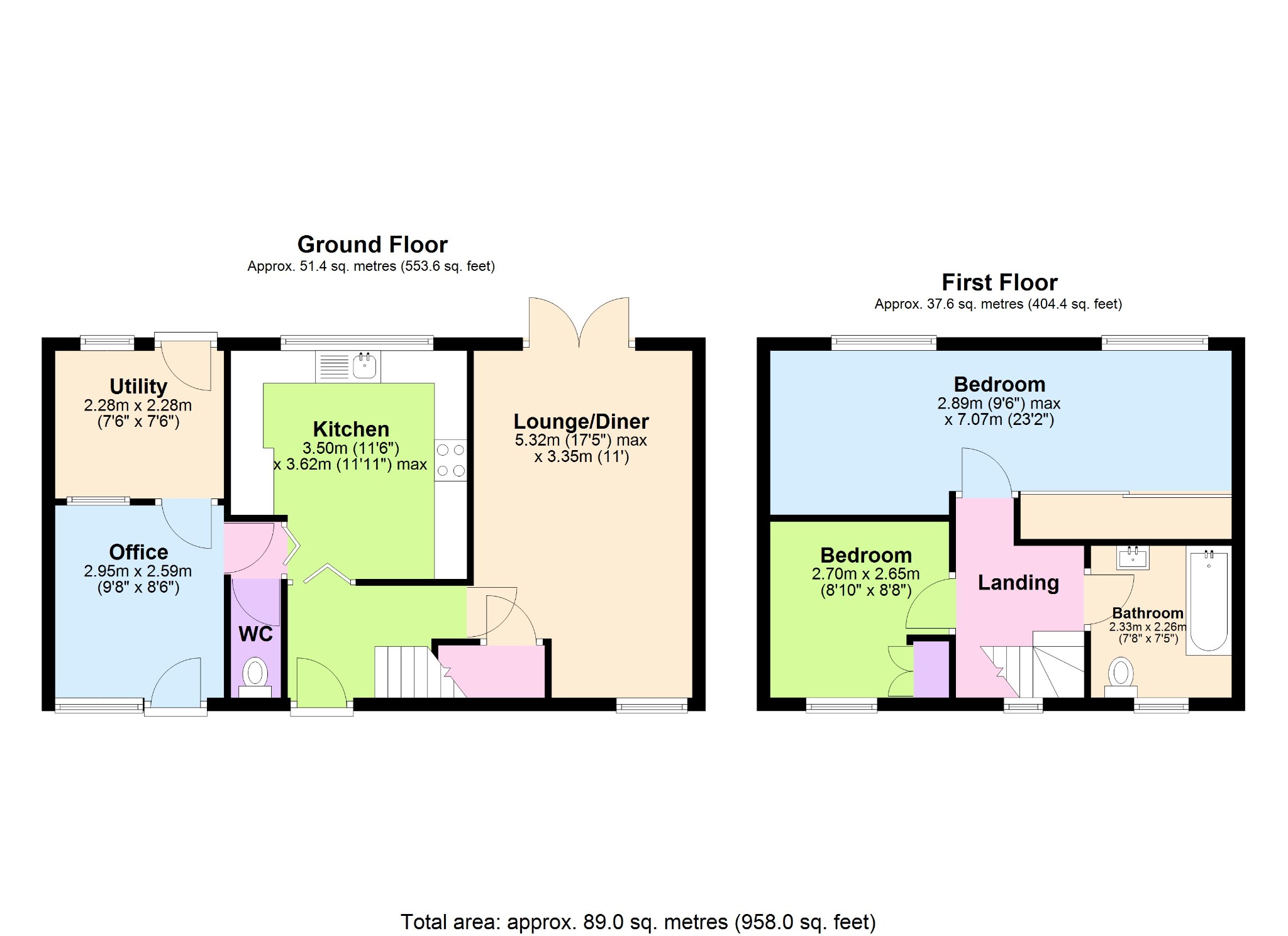 2 bed semi-detached house for sale in Lynn Lane, Lynn - Property floorplan