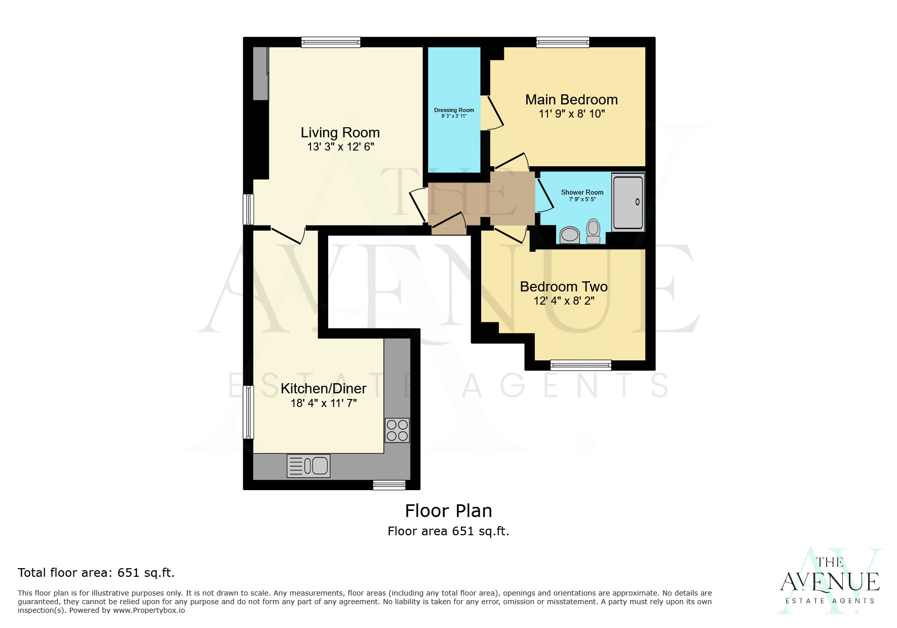 2 bed flat for sale in Beacon Court, Gaia Lane, Lichfield. - Property floorplan